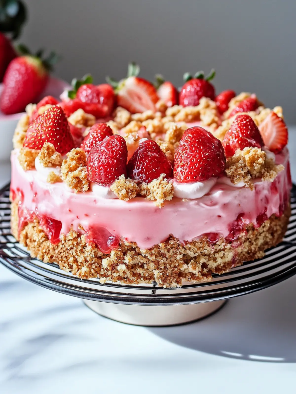 Strawberry Crunch Cake Recipe