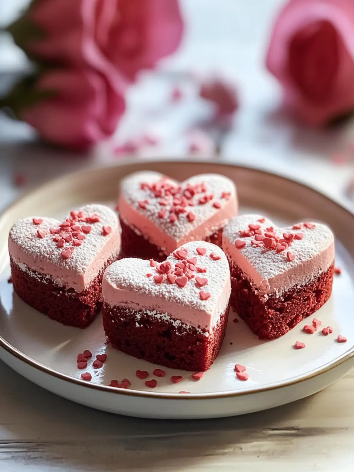 Valentines Mini Heart Cakes
