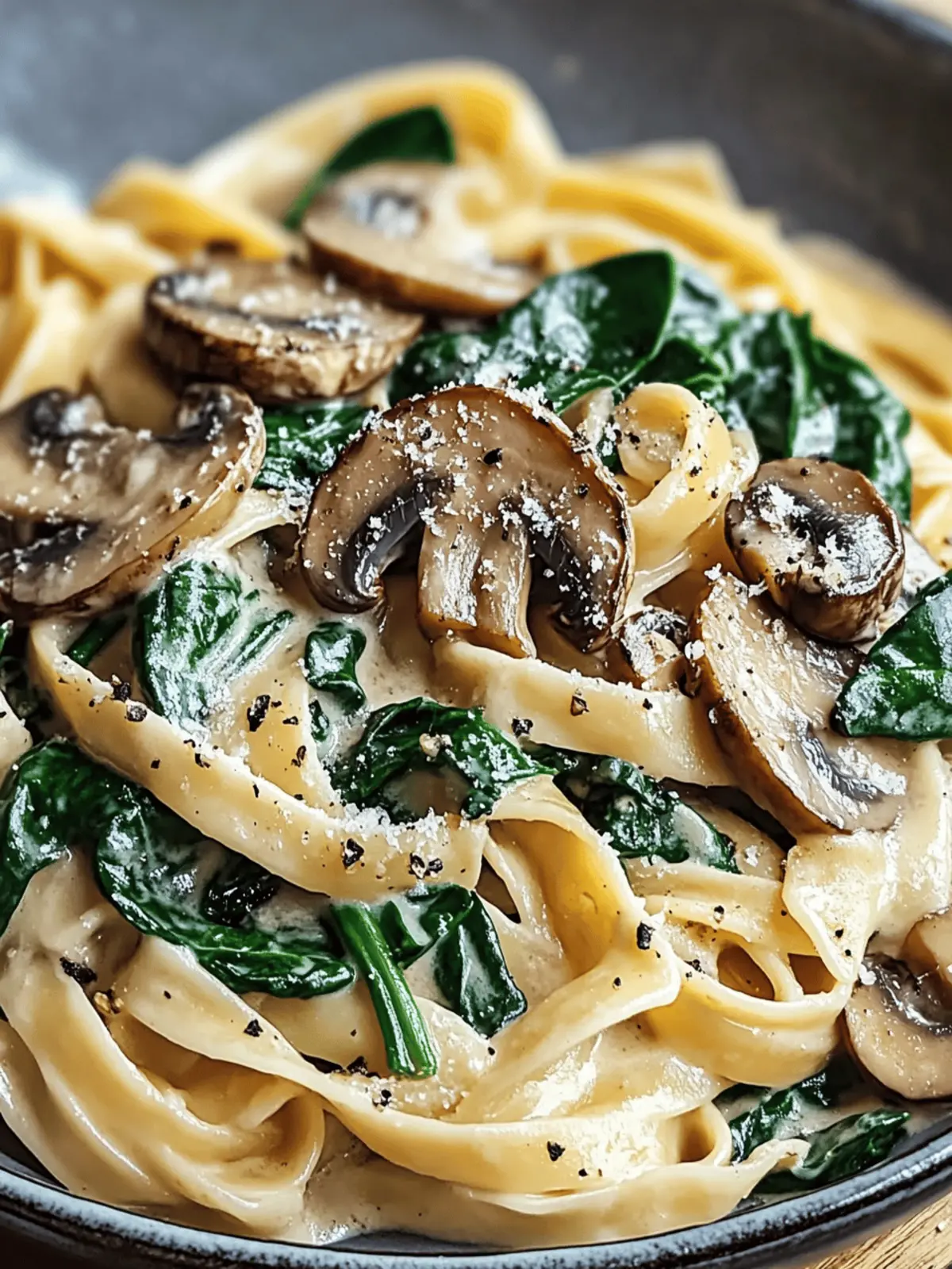 Creamy Spinach Mushroom Pasta Ready in 30 Minutes! 2 Spinach Mushroom Pasta