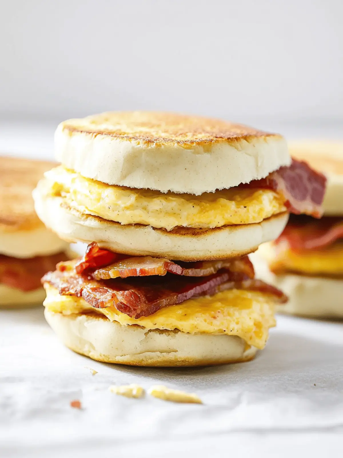 Make-Ahead Bacon Breakfast Sandwiches