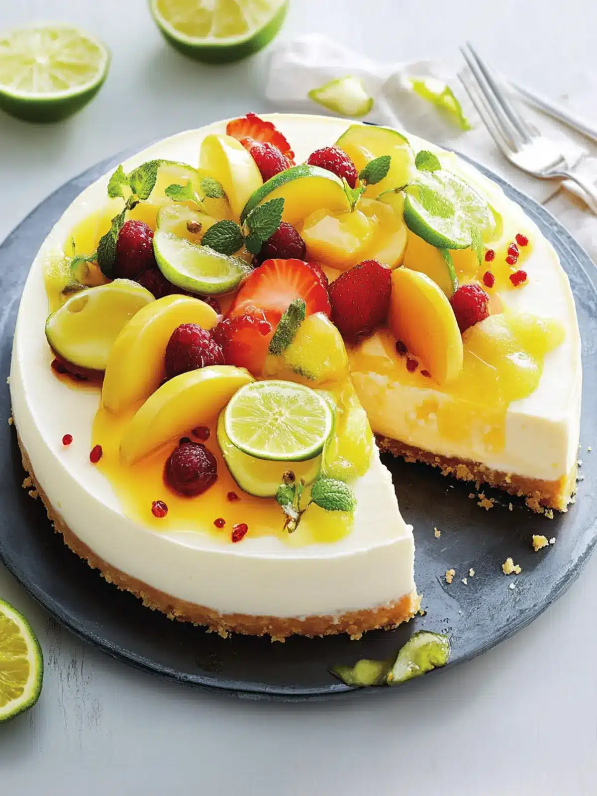 Lime Cheesecake with Summer Fruits