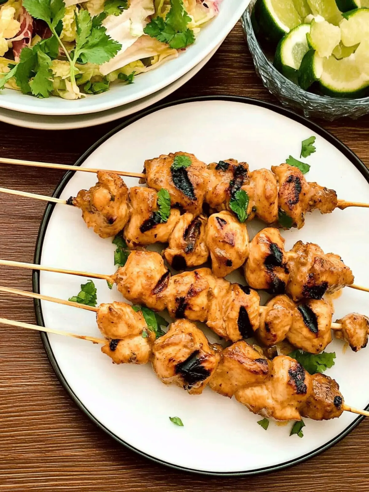 Savor Satay Chicken Skewers: Your BBQ Game-Changer! 3 Satay chicken skewers - perfect for a barbeque