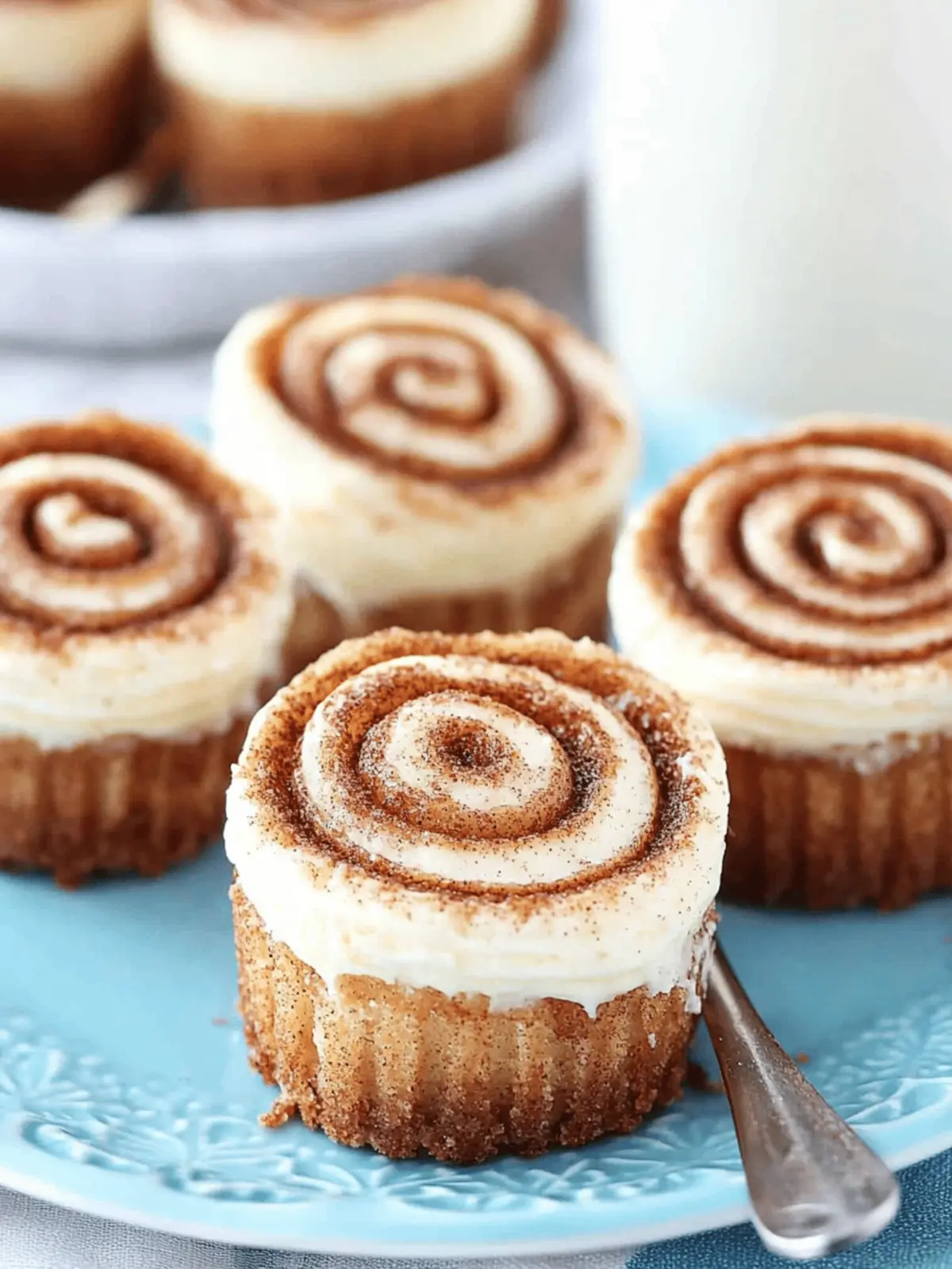 Mini Cinnamon Roll Cheesecakes