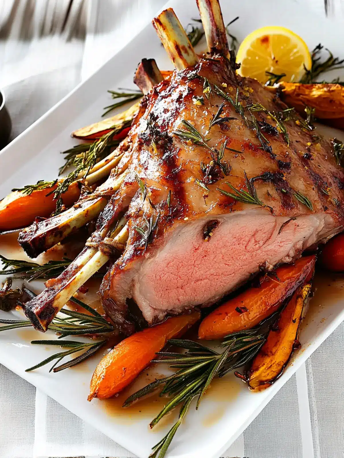 Rosemary, garlic and lemon roast lamb
