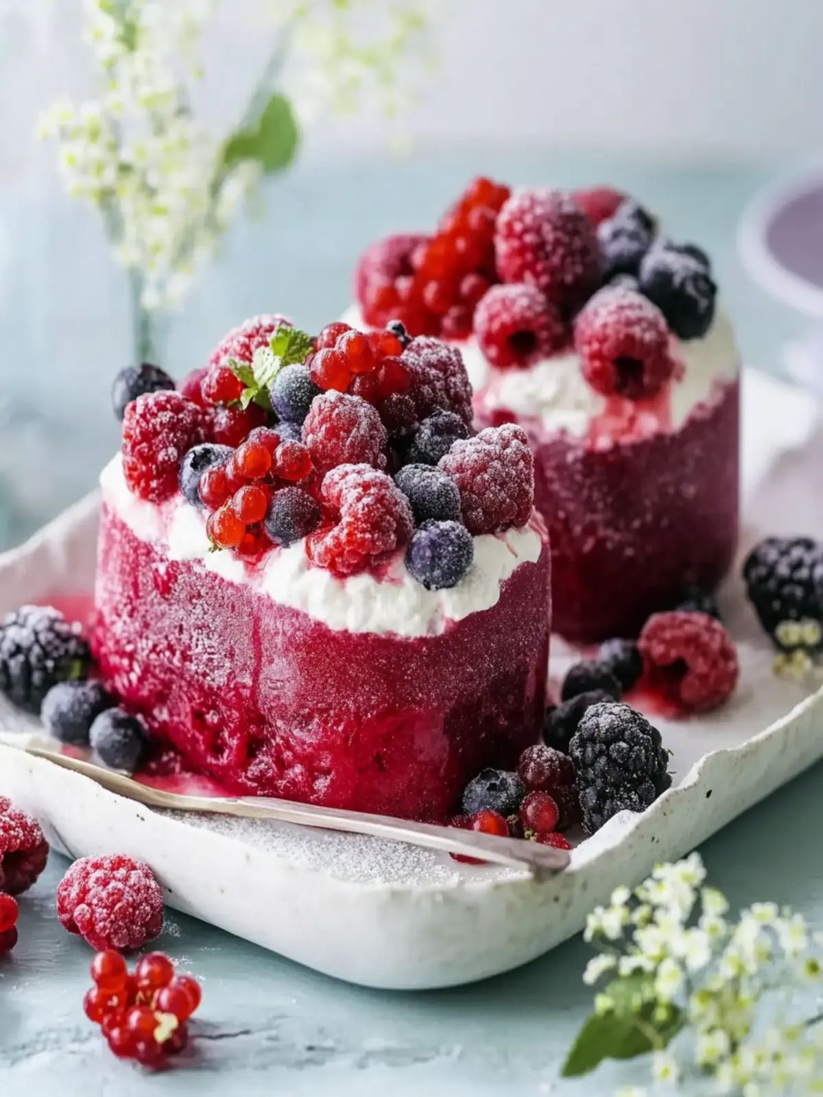 Summer Berry Pudding With Mascarpone Cream
