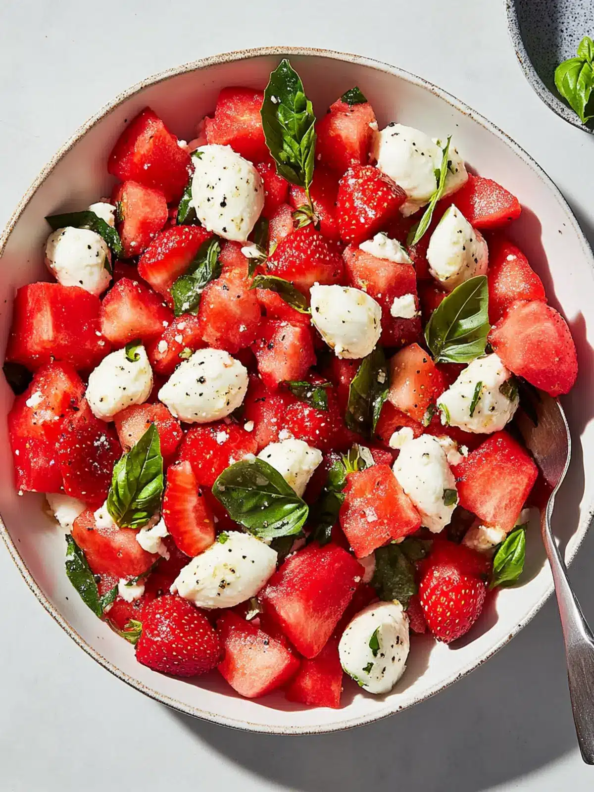 Delicious Watermelon Strawberry Caprese Salad for Summer Fun 2 Watermelon Strawberry Caprese Salad