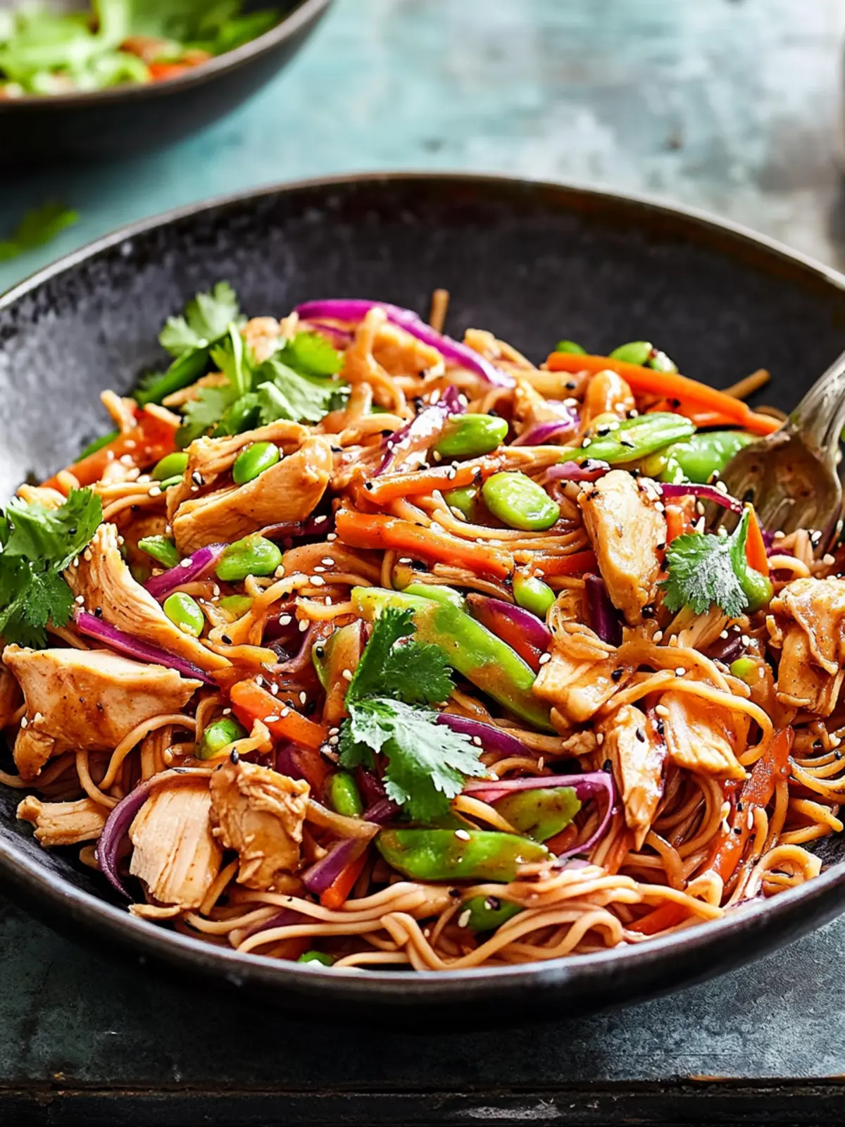 Savory Slow Cooker Hoisin and Garlic Chicken Noodle Salad 4 Slow Cooker Hoisin And Garlic Chicken Noodle Salad