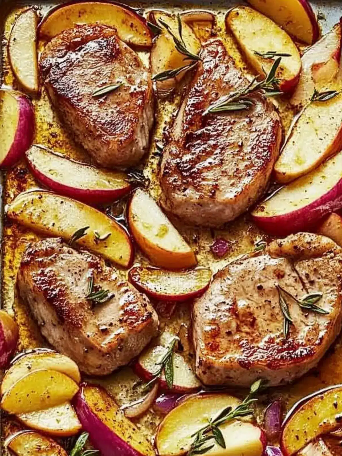 Sheet-Pan Pork Chops With Apples