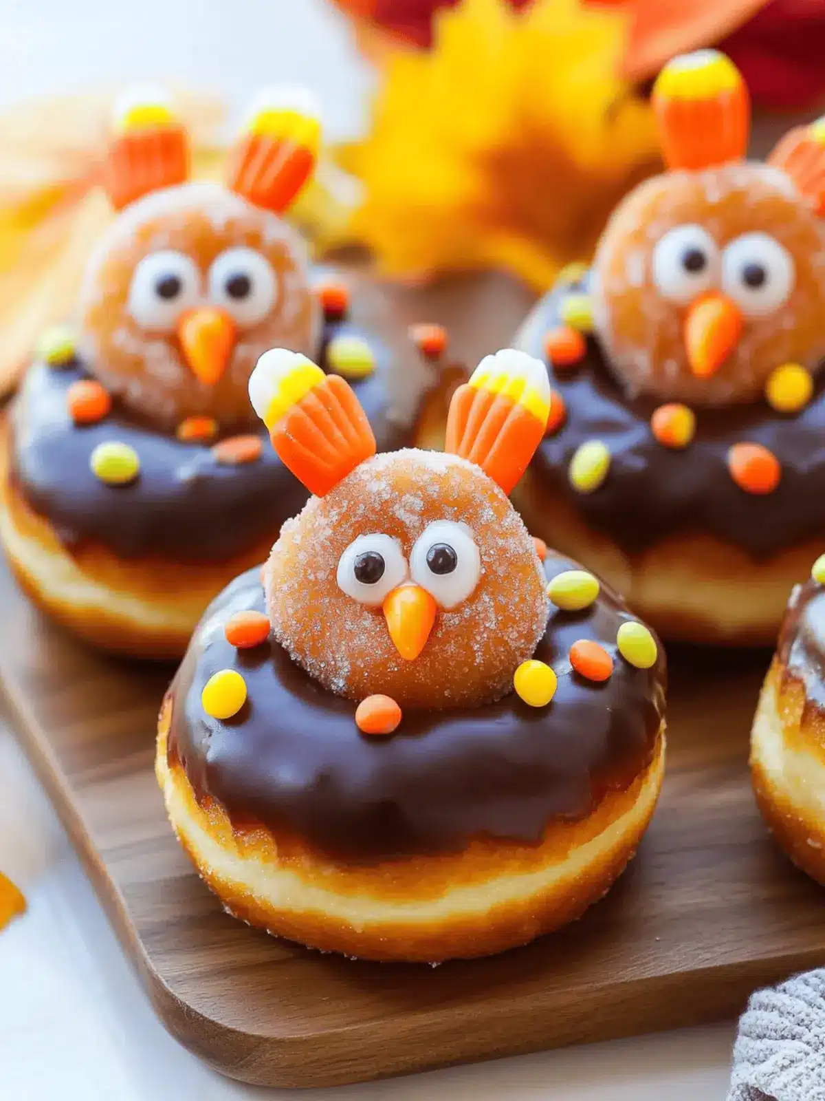Make Thanksgiving Magic with Cute Candy Corn Turkey Donuts 3 Make Thanksgiving Magic with Candy Corn Turkey Donuts