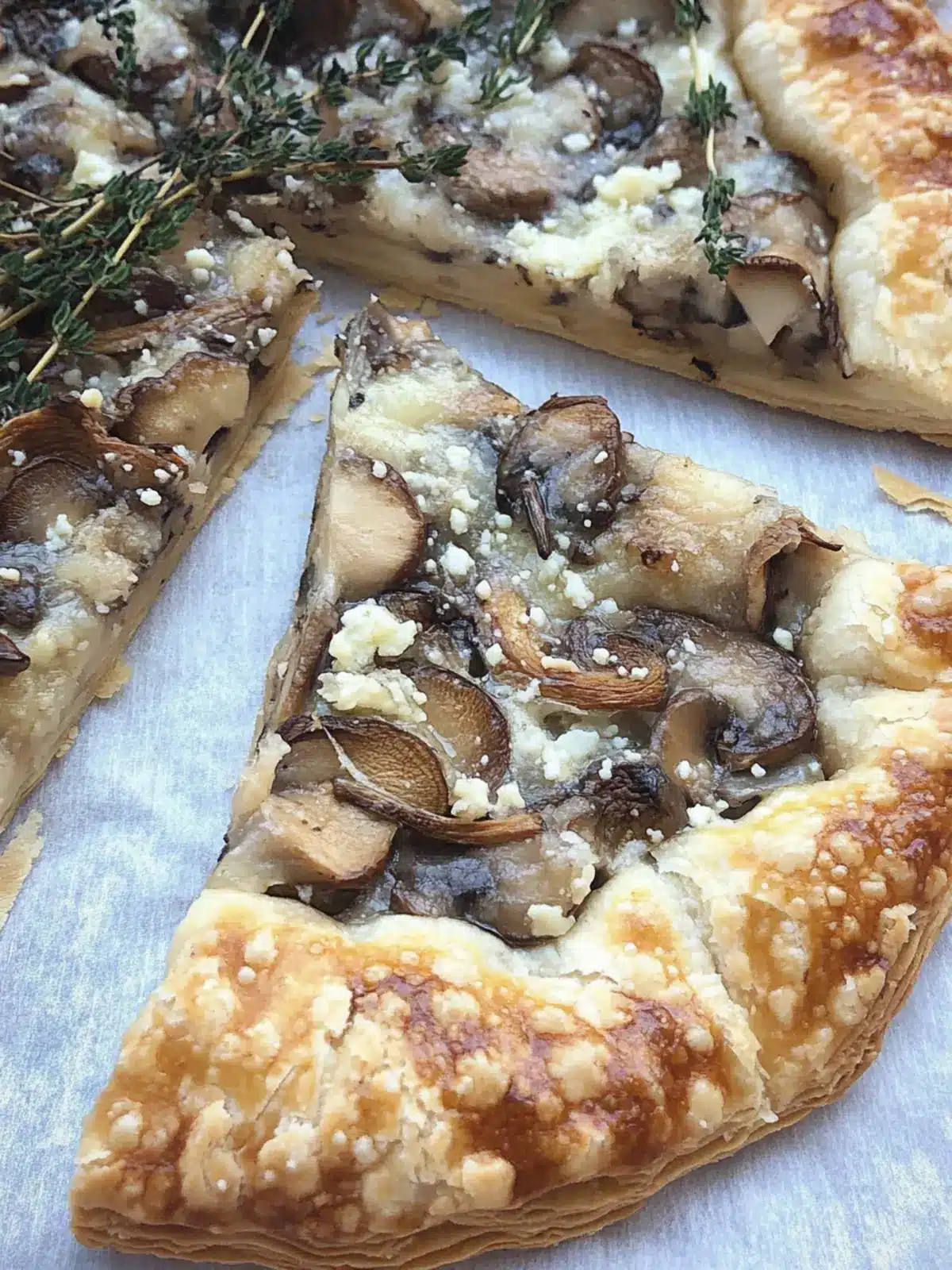 Mushroom galette with cheese