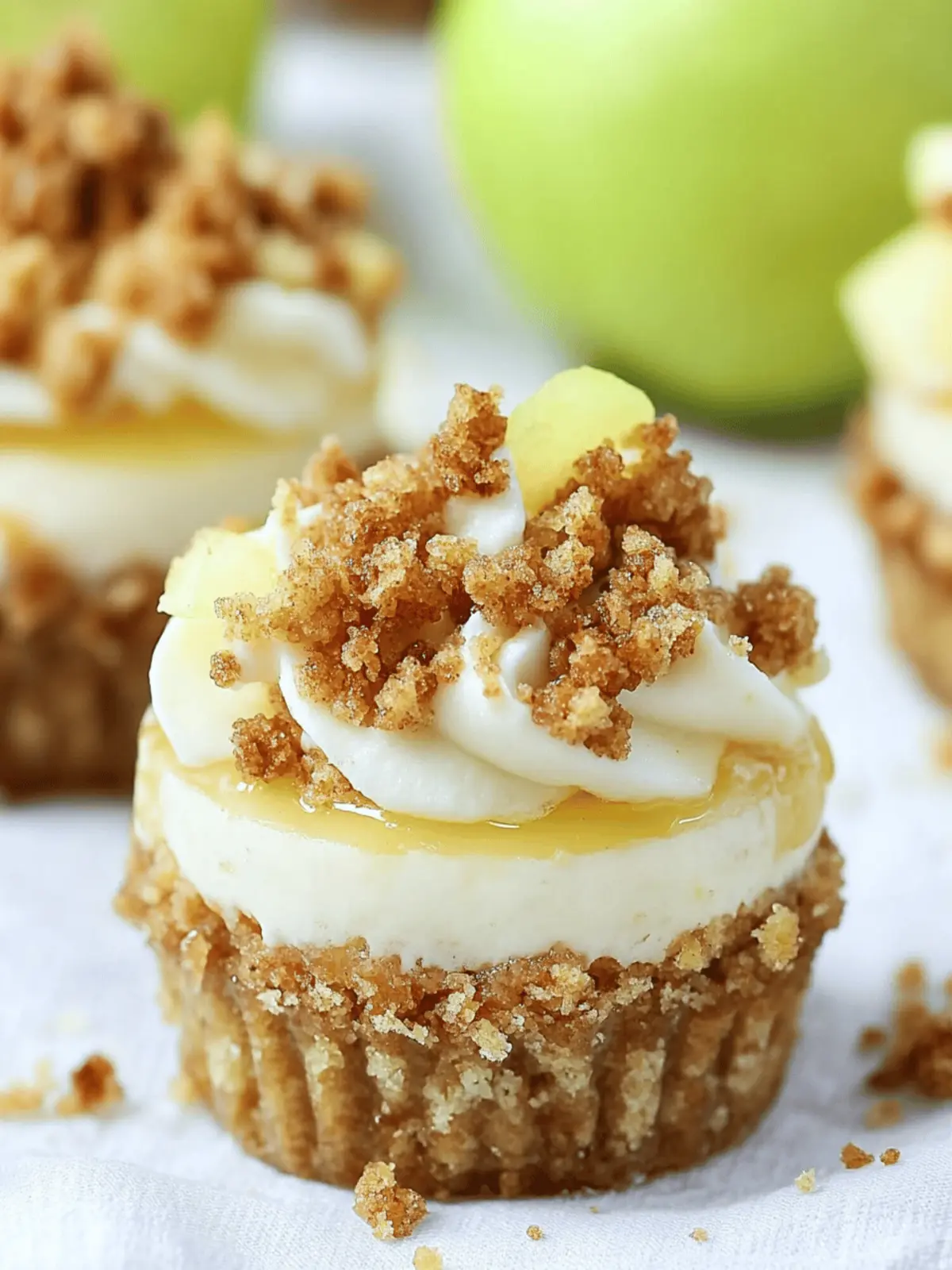 Apple Crisp Mini Cheesecakes