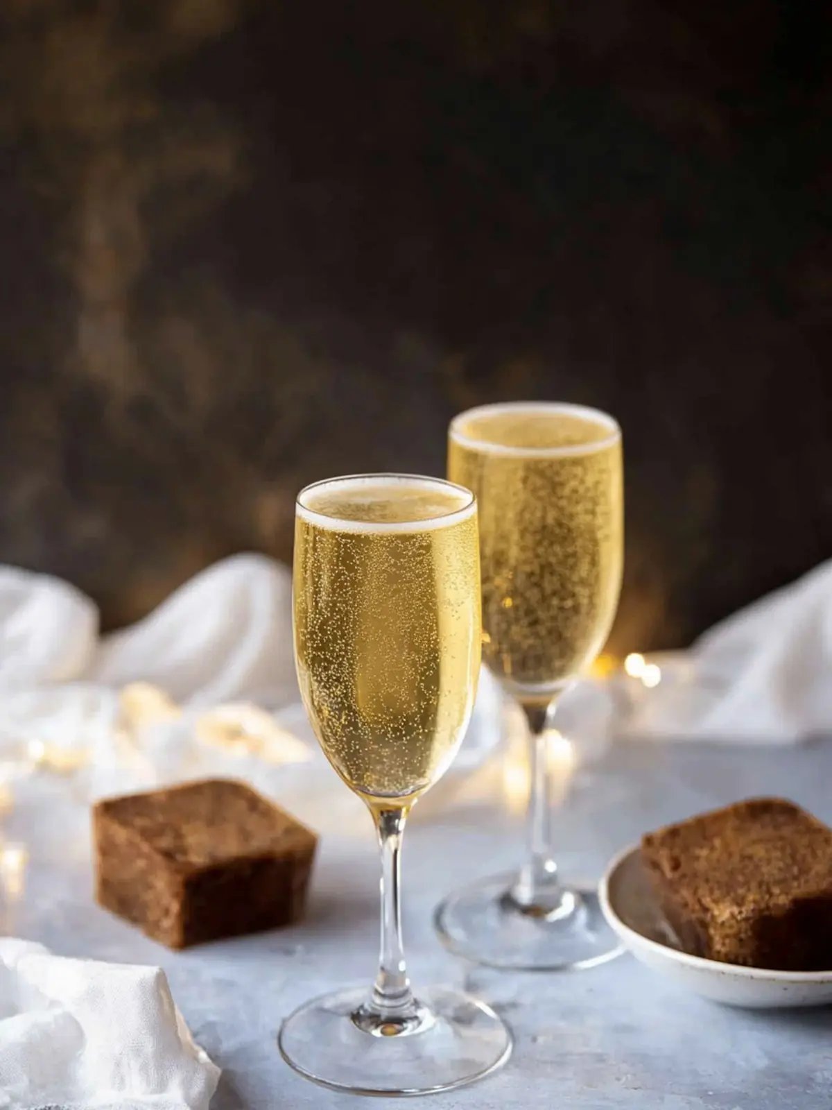 Sparkling Gold Shimmery Champagne Cocktail for Celebrations 2 Gold Shimmery Champagne Cocktail