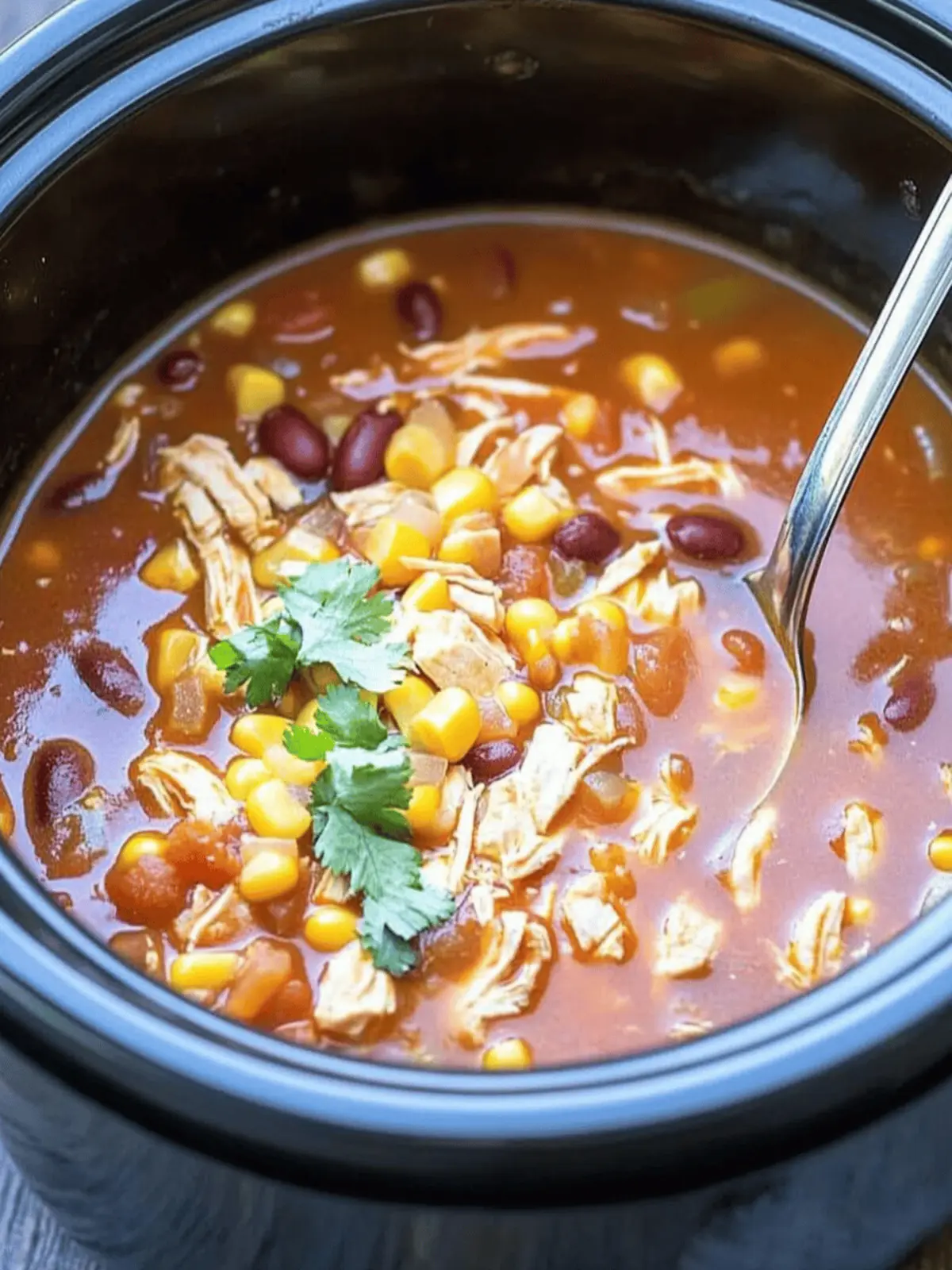 Easy Slow Cooker Chicken Taco Soup No Chopping Needed 4 Easy Slow Cooker Chicken Taco Soup (No Chopping)