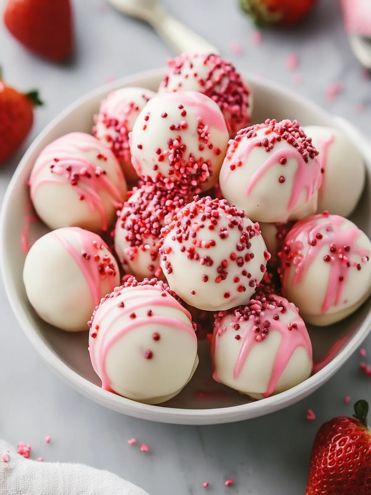 Strawberry Shortcake Truffles
