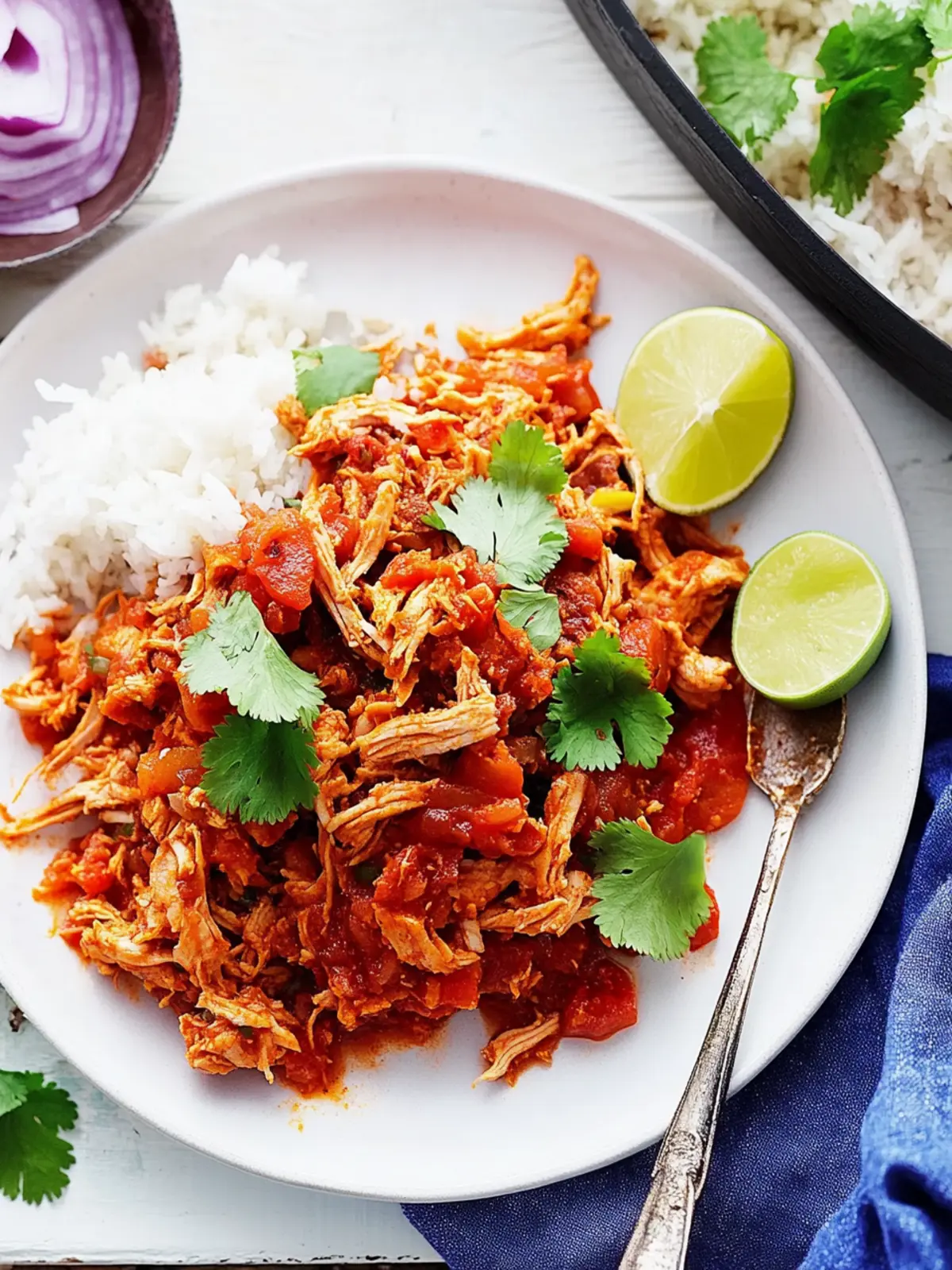 Slow Cooked Tomato Pulled Chicken