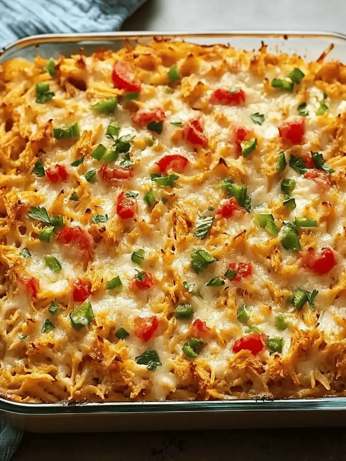 Creamy Fajita Chicken Casserole in a Nonstick Cooking Spray Dish 4 casserole dish with nonstick cooking spray Recipe