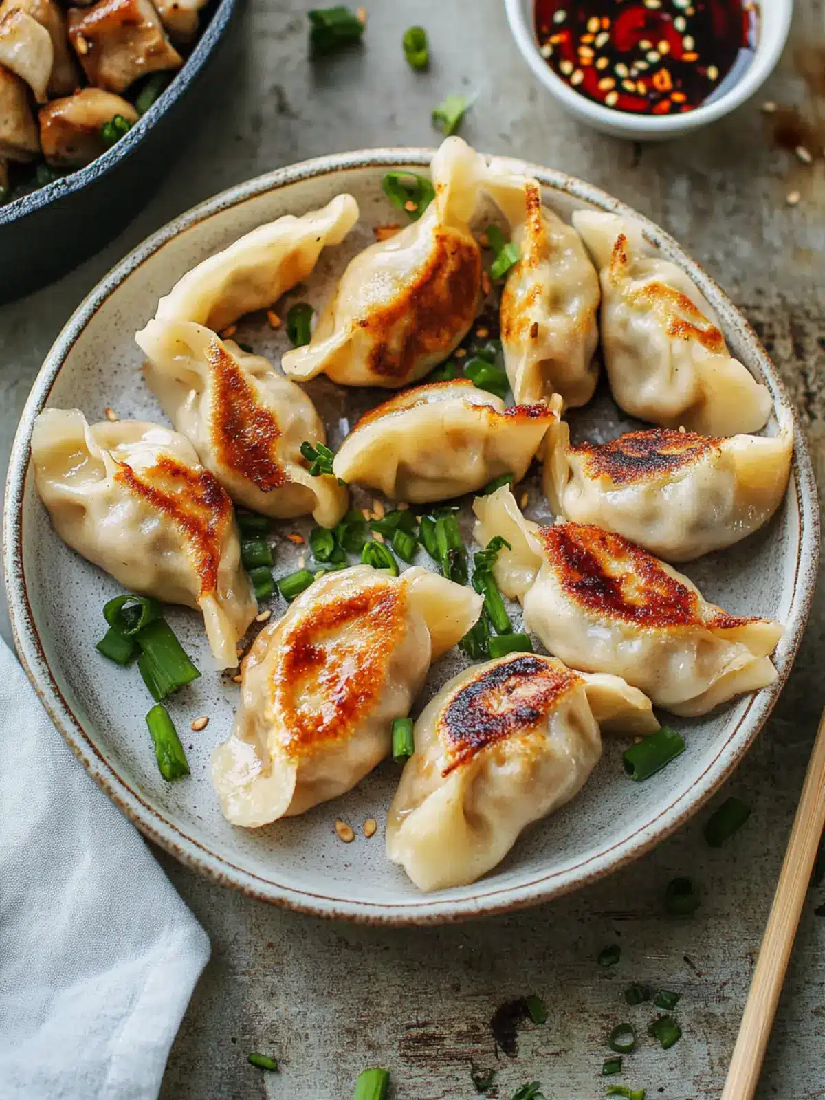Chicken Dumplings with Shiitake Mushrooms