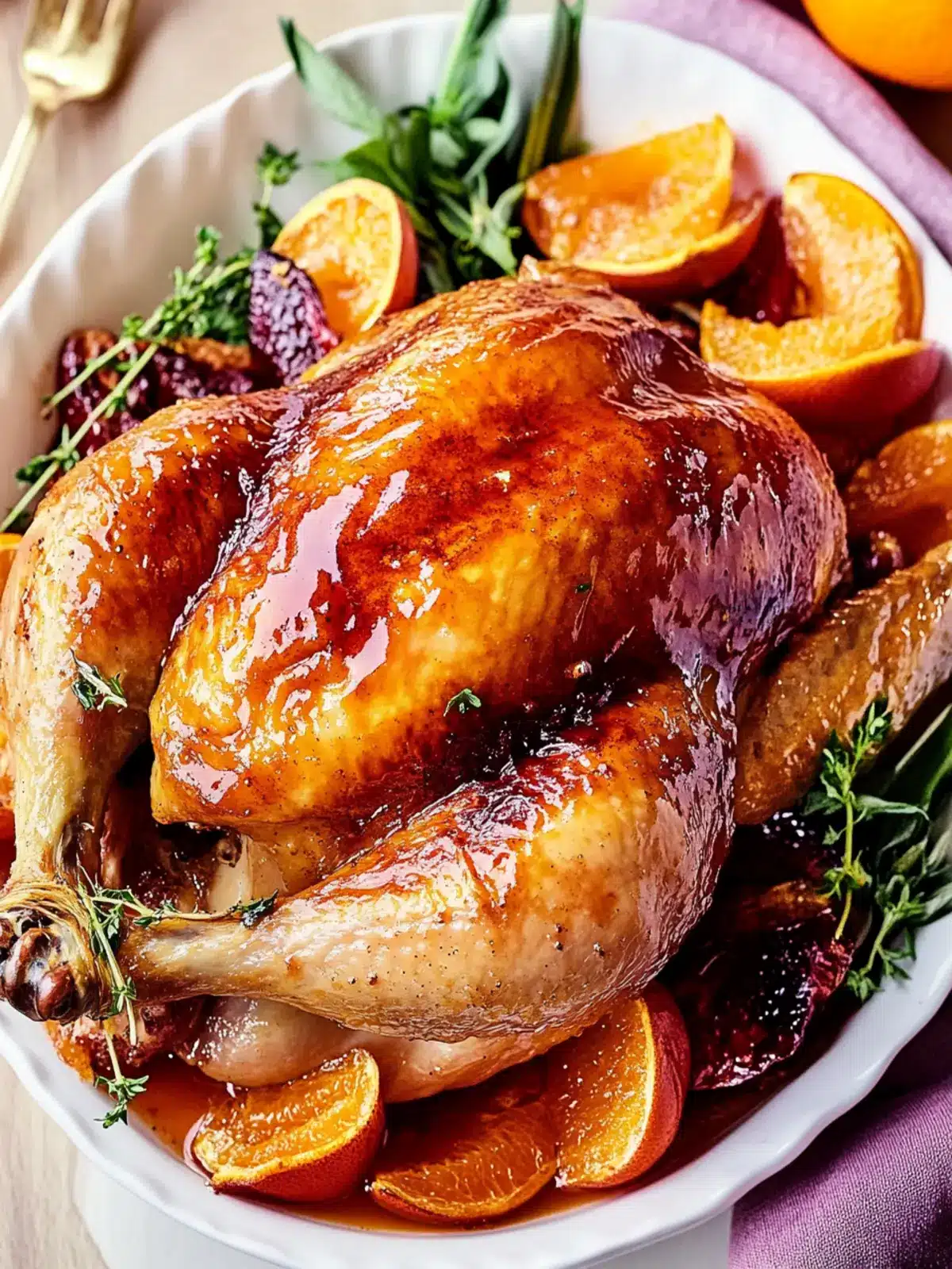 Apricot Orange And Butter Glazed Chicken