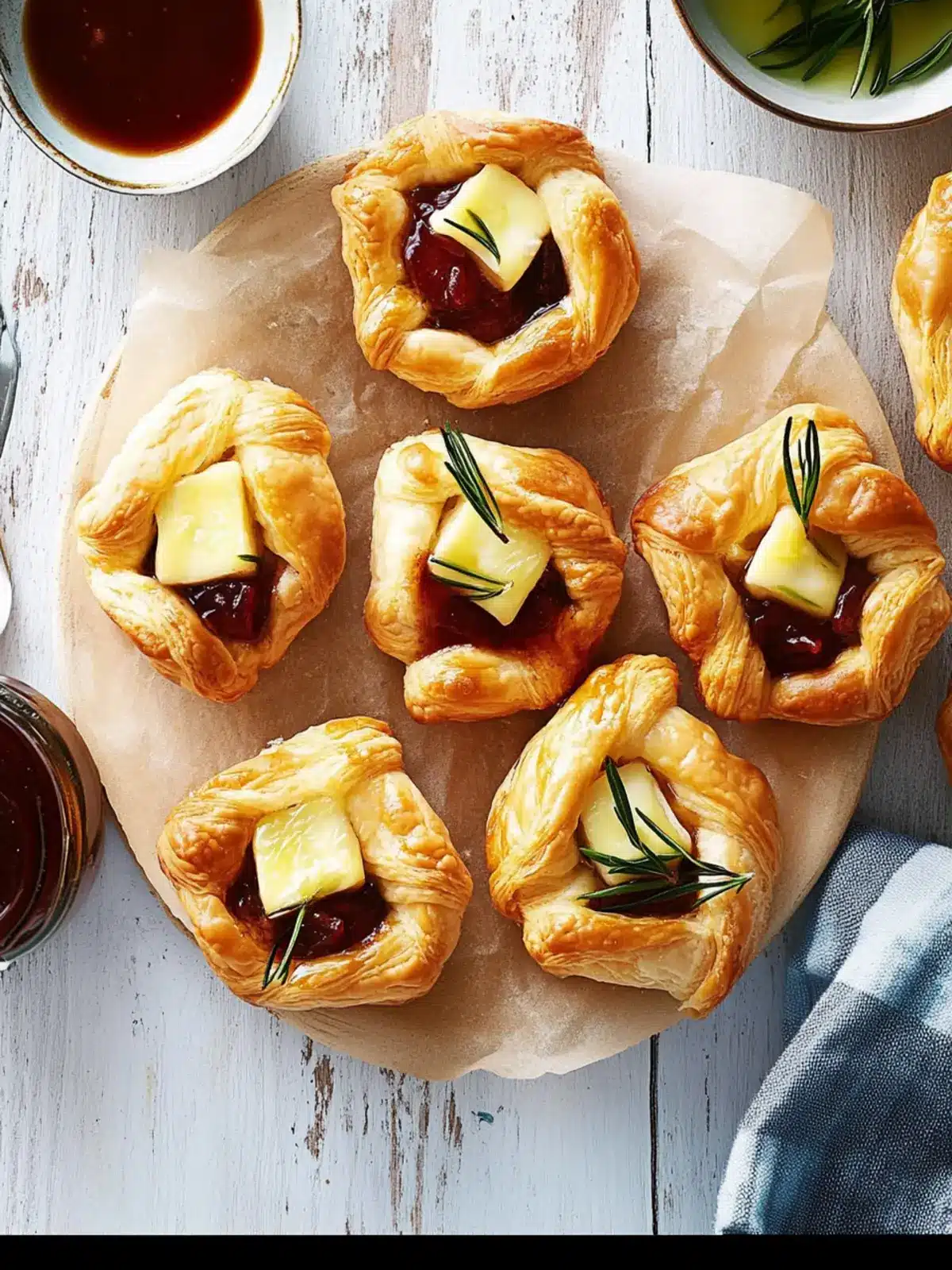 Baked Brie Puffs with Fruit Chutney