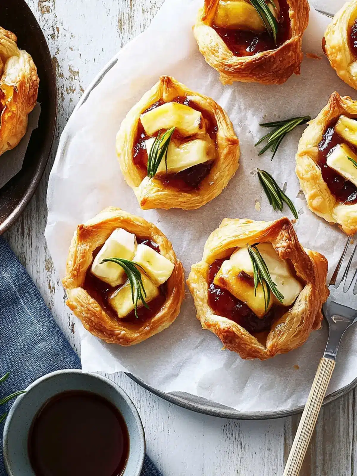 Baked Brie Puffs with Fruit Chutney