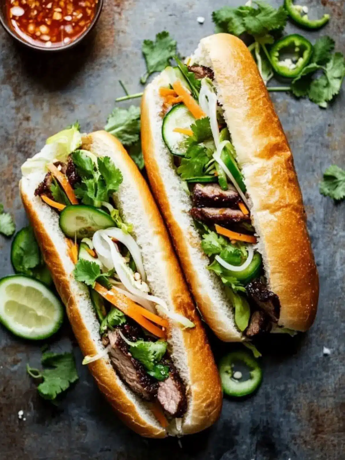 Savory Lemongrass Beef Banh Mi: Your DIY Sandwich Delight 2 Lemongrass Beef Banh Mi