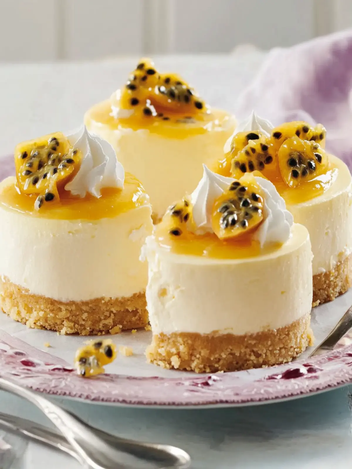 Passionfruit Ripple Cheesecake