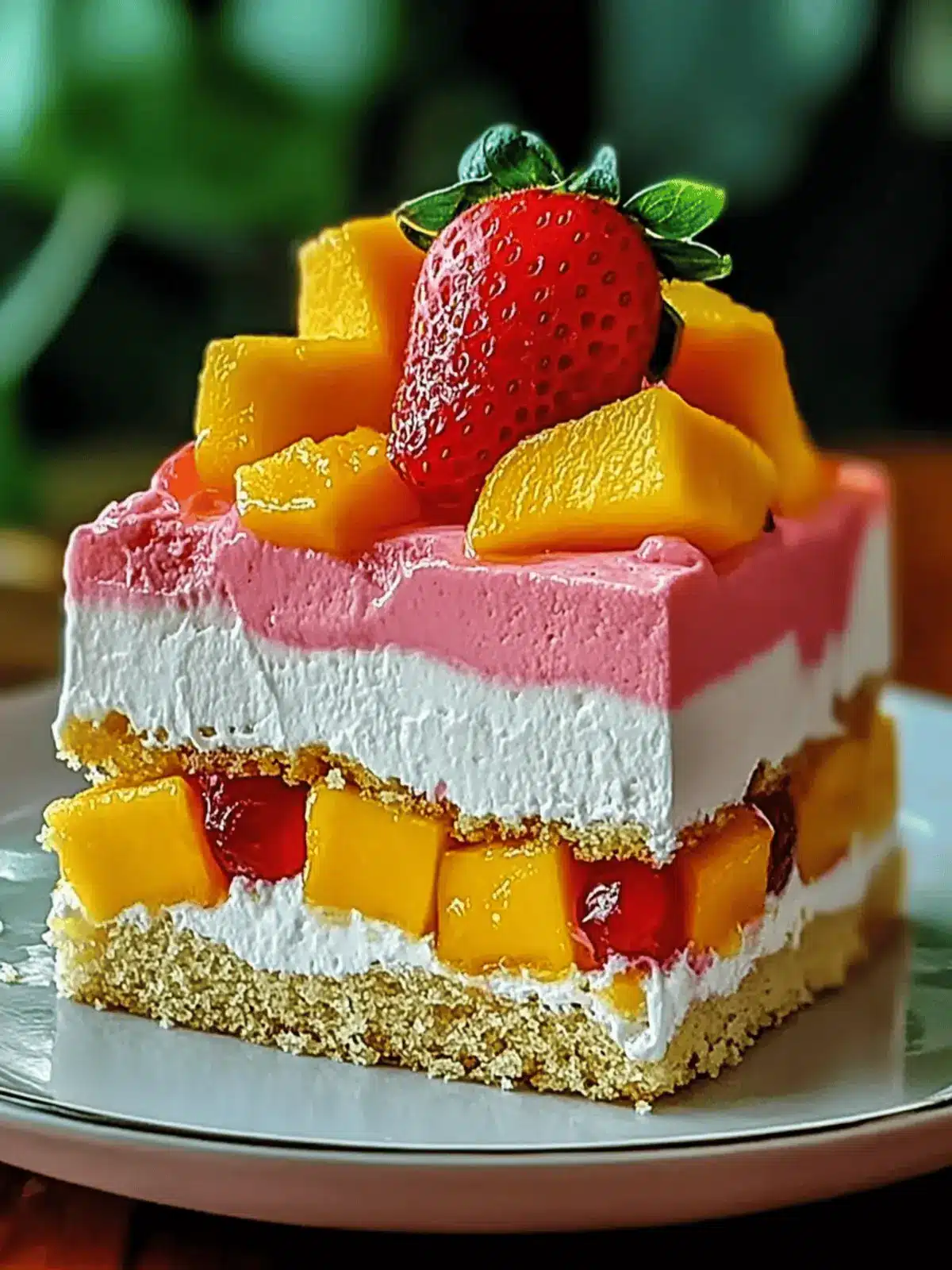 Refreshing Strawberry Mango Split Cake for Summer Bliss 4 Strawberry Mango Split Cake