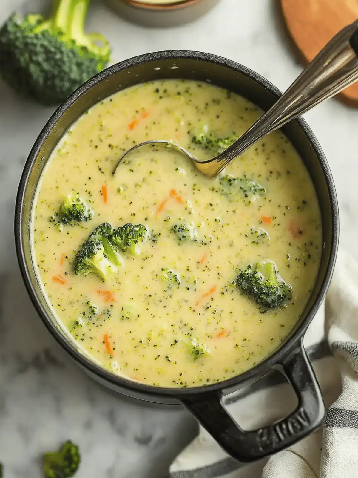 High Protein Broccoli Cheddar Soup