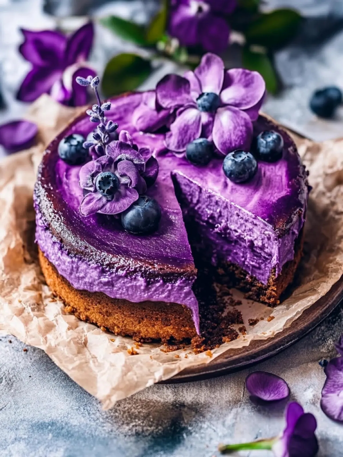 Ube Basque Cheesecake