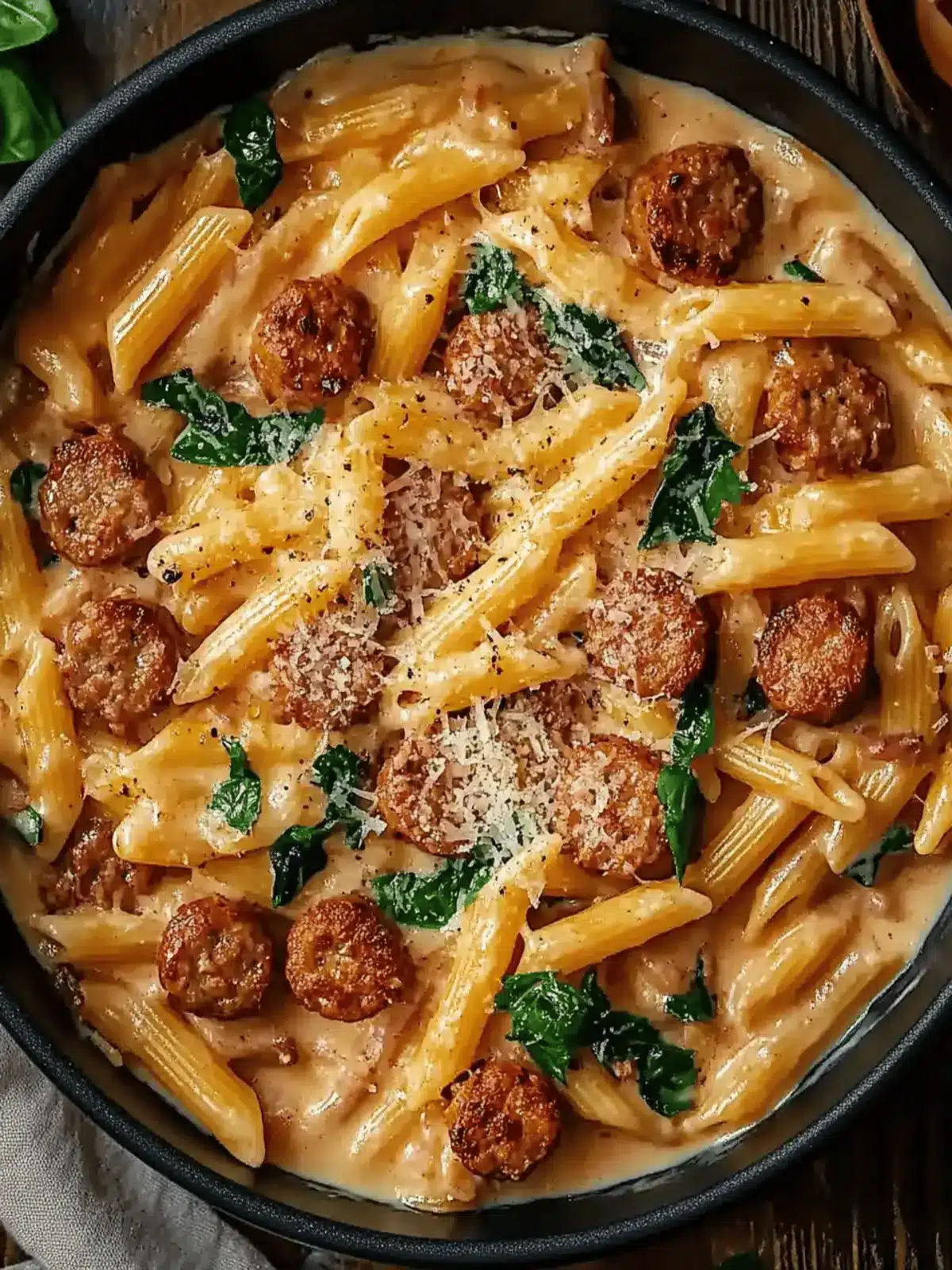 One Pot Creamy Cajun Sausage Pasta Ready in 30 Minutes 4 One Pot Creamy Cajun Sausage Pasta (30-Minutes)