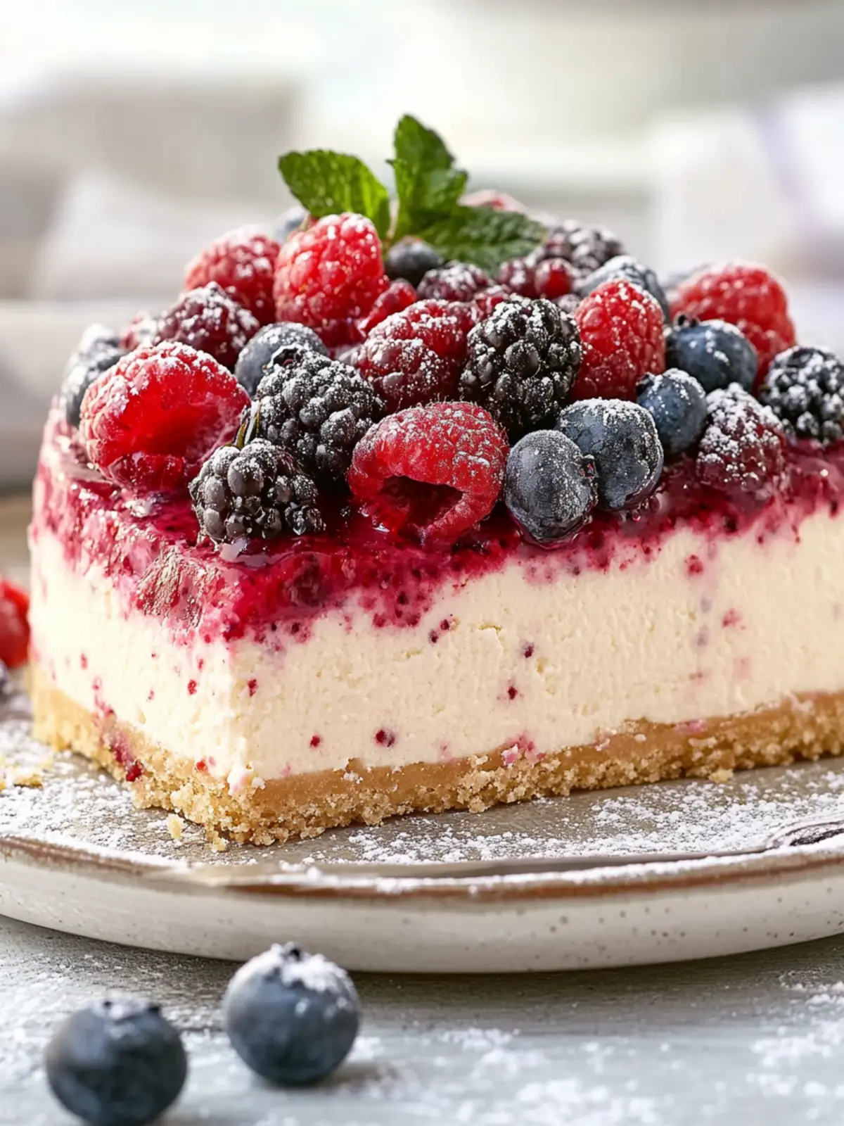 White Chocolate And Berry Cheese Cake
