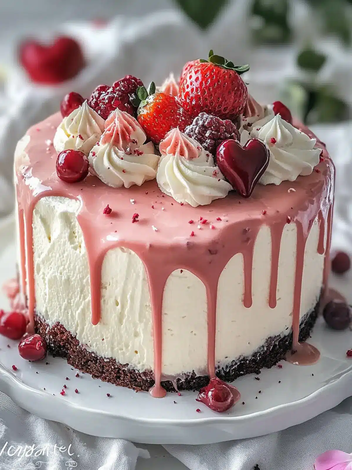 Irresistible Valentine's Day Cake with a Raspberry Surprise 3 Valentines Day Cake