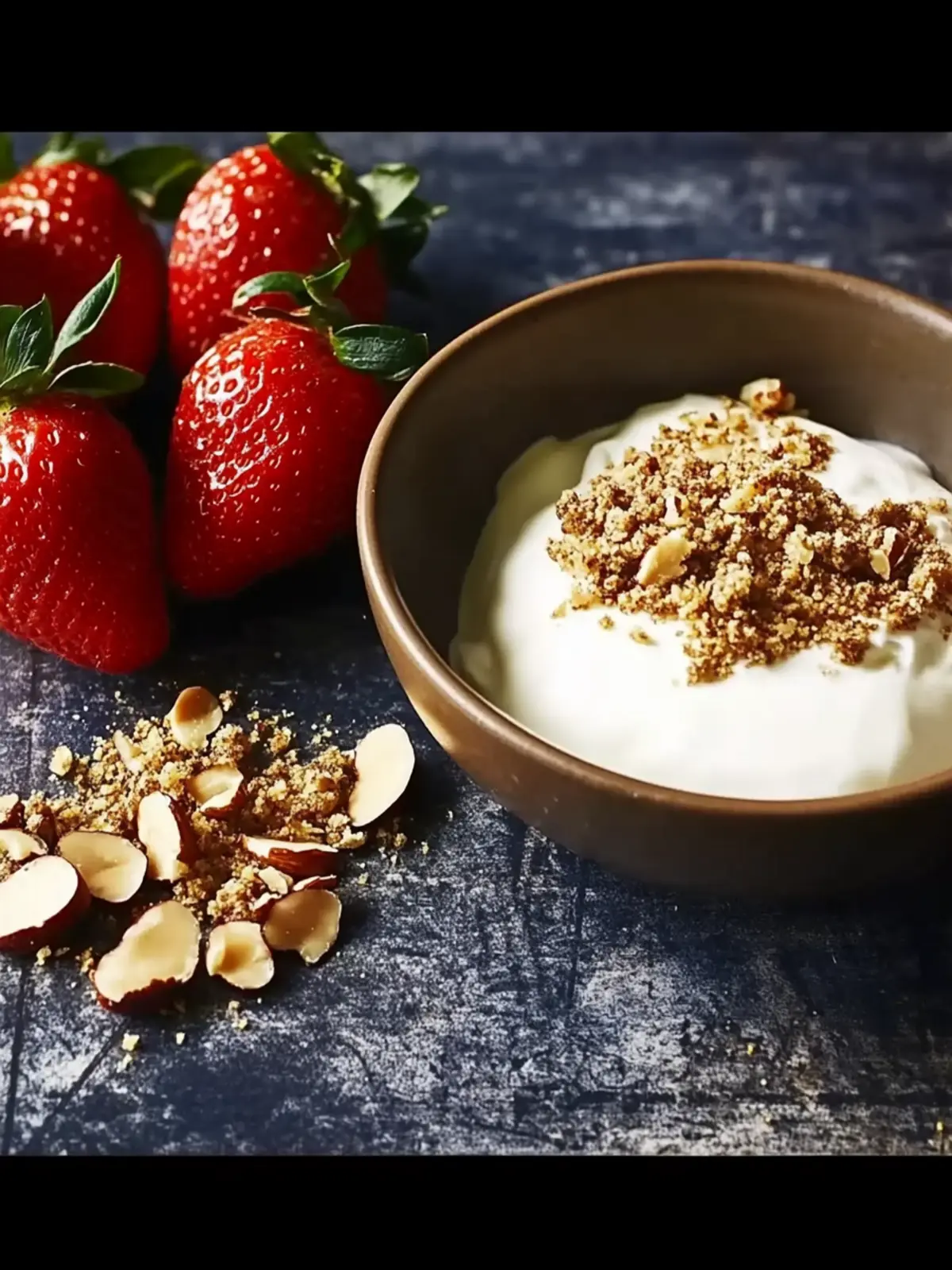 Strawberries with Sour Cream and Spiced Hazelnut Sugar