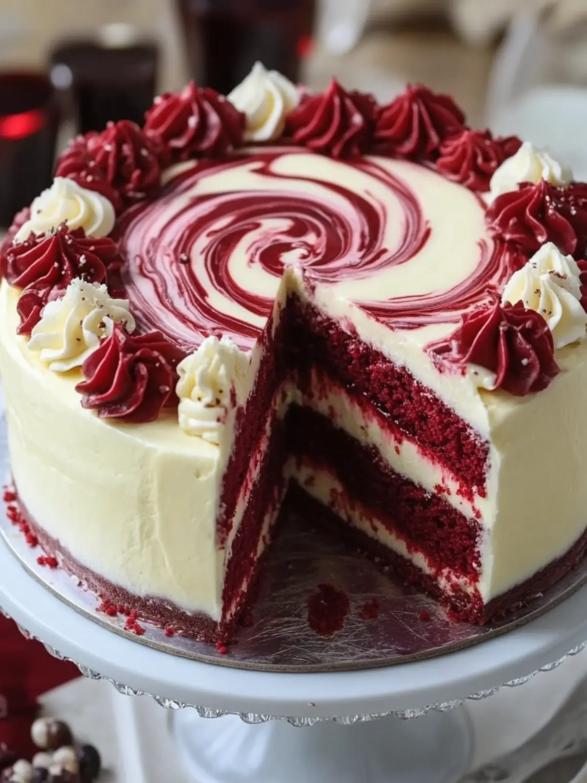 Red Velvet Cheesecake Swirl Cake