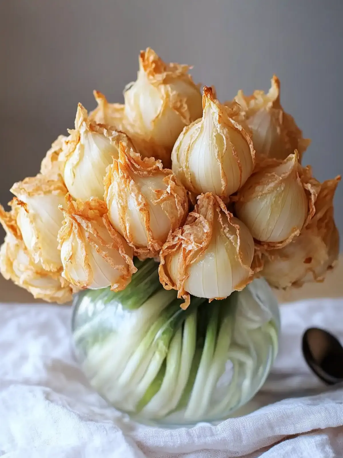 Crispy Baby Blooming Onions with Zesty Dipping Sauce 3 Baby Blooming Onions