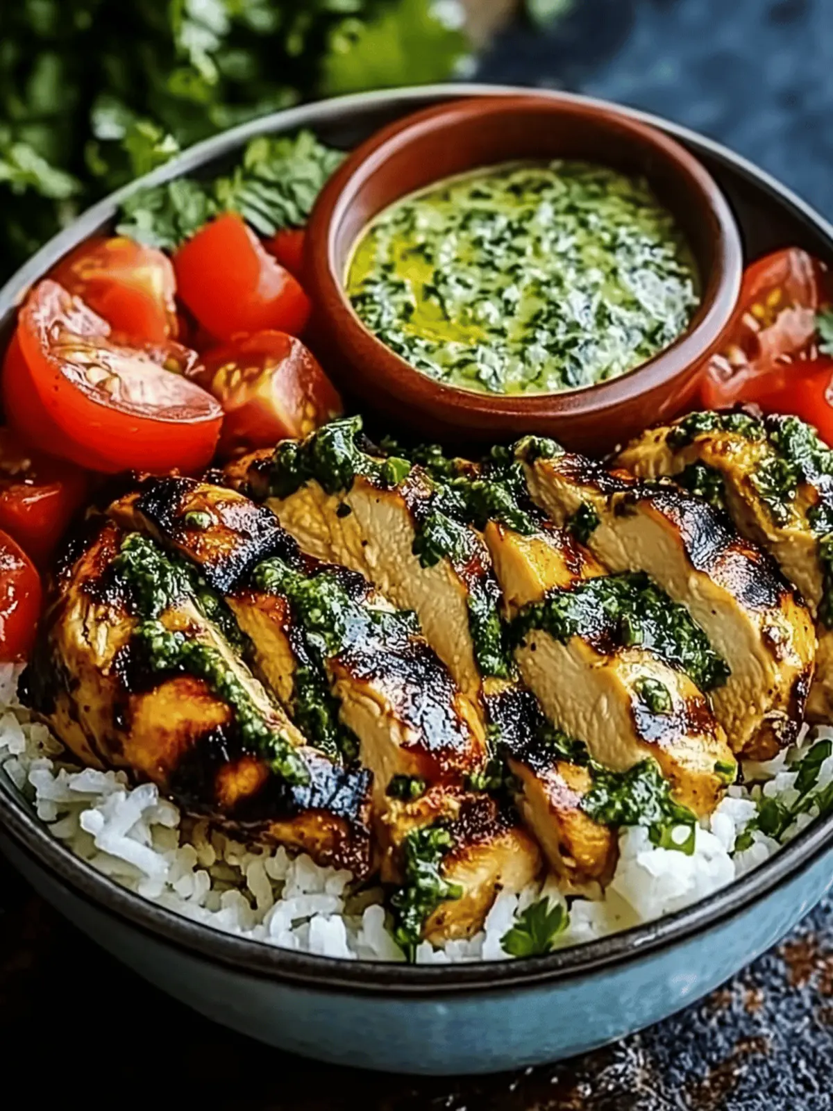 Chimichurri Grilled Chicken Bowl with Garlic Sauce Bliss 4 Chimichurri Grilled Chicken Bowl with Garlic Sauce