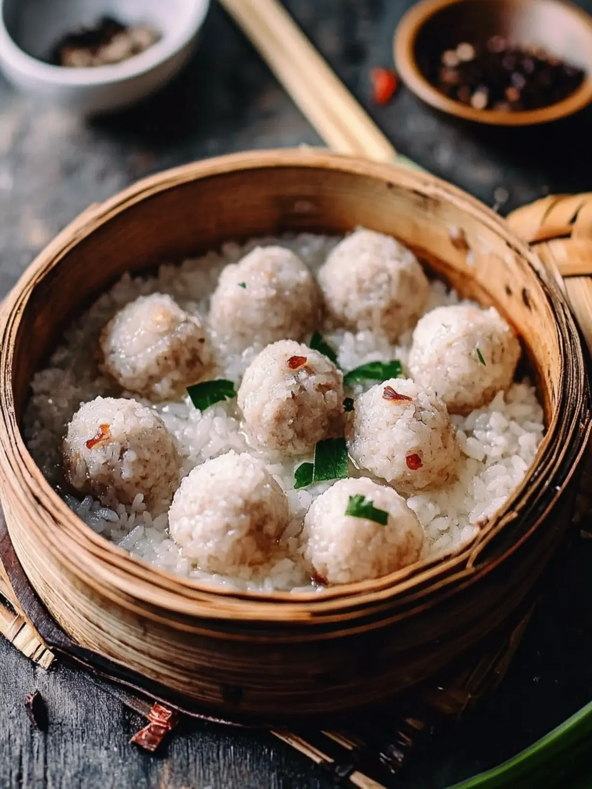 Delicious Pearl Meatballs with Sticky Rice: A Festive Treat 2 Pearl Meatballs with Sticky Rice