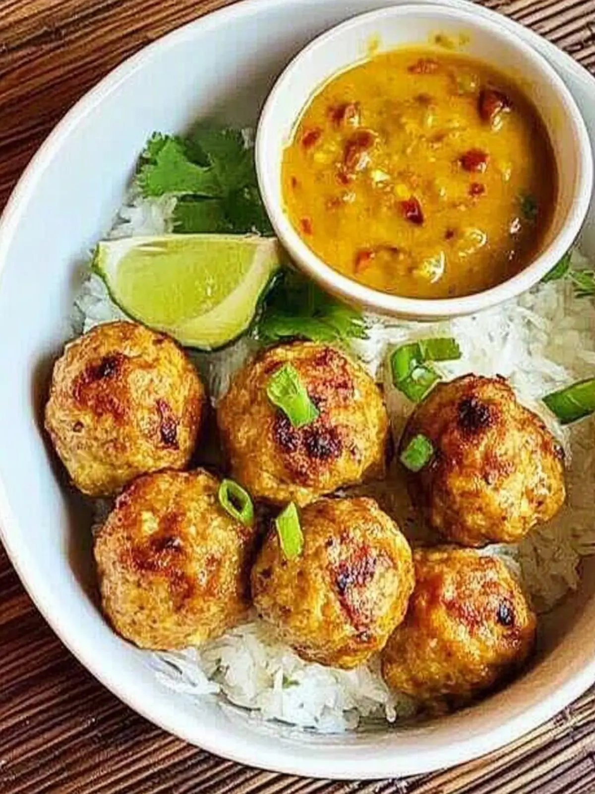 Thai Meatballs with Satay Sauce
