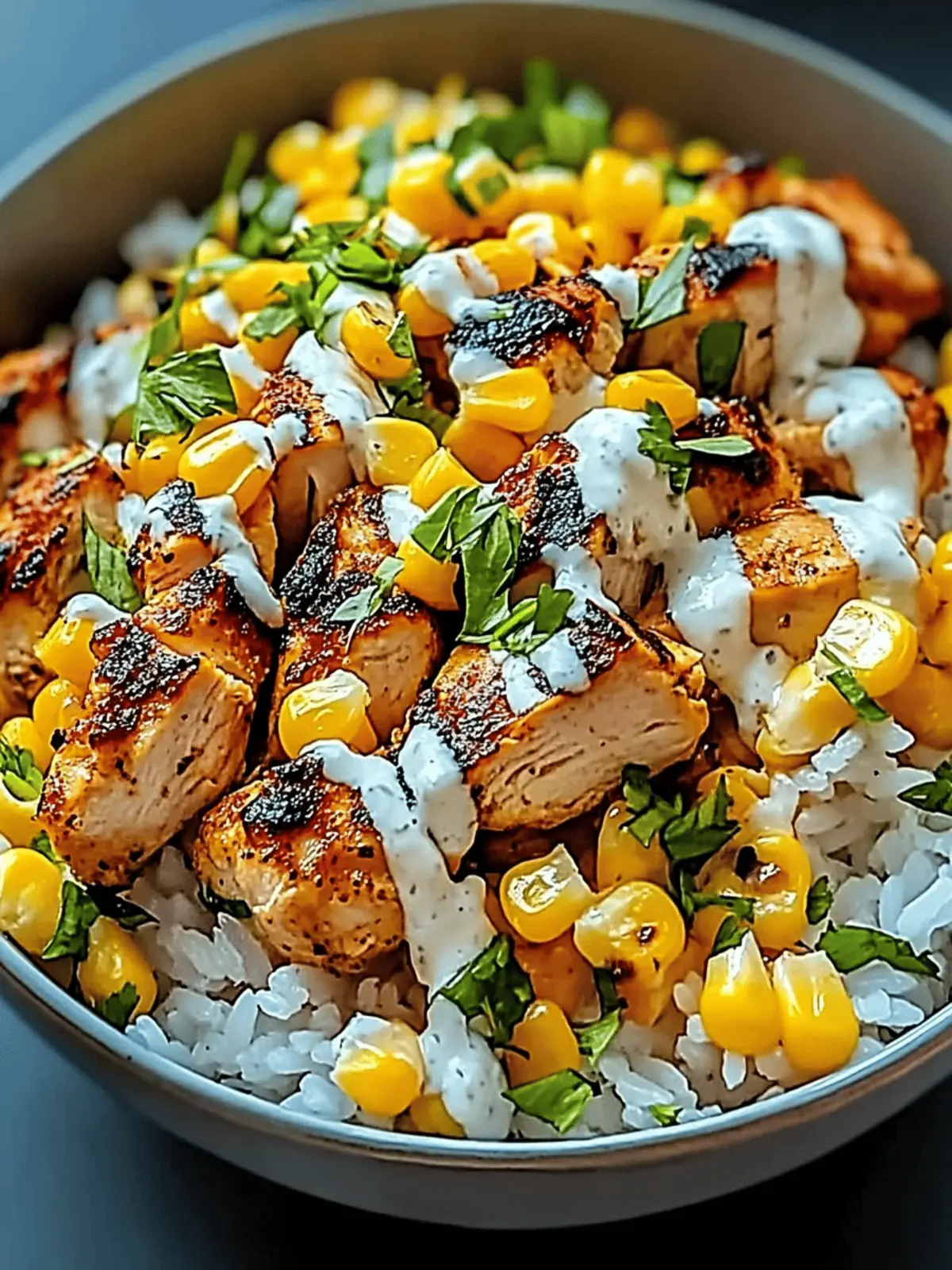 Delicious Street Corn Chicken Rice Bowl Recipe