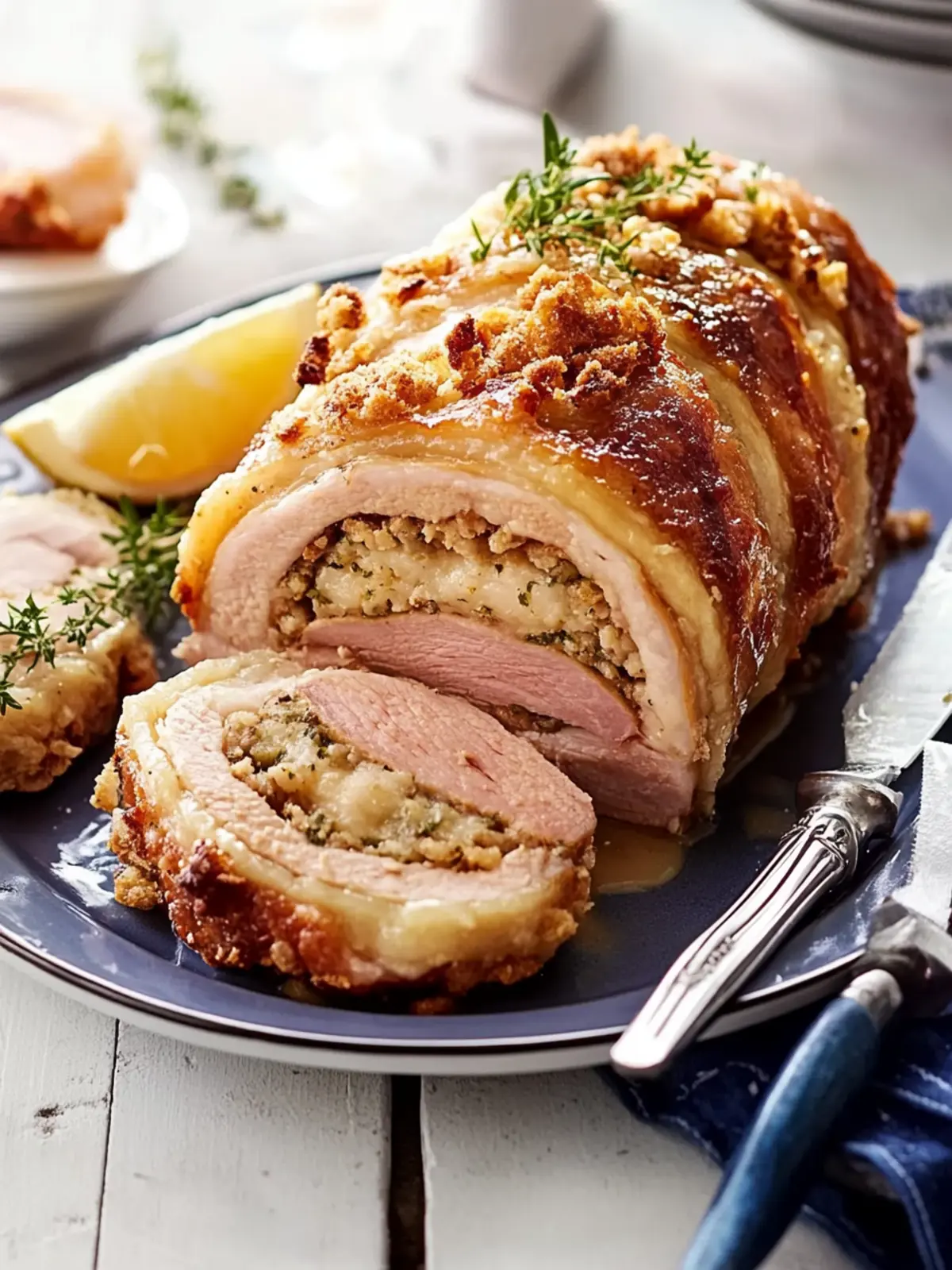 Crispy Rolled Pork with Easy Herb Stuffing for Perfect Dinners 4 Crispy Rolled Pork with Easy Herb Stuffing