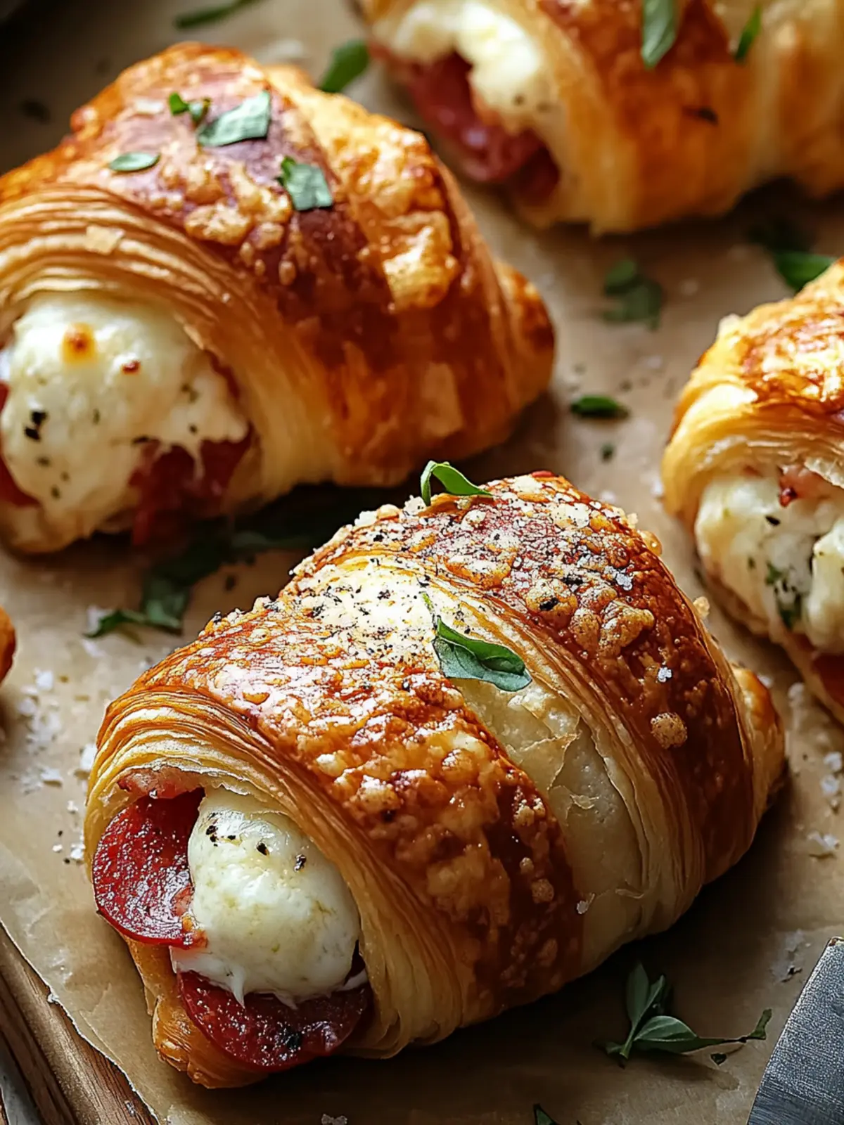 Mozzarella Pepperoni Croissant Rolls