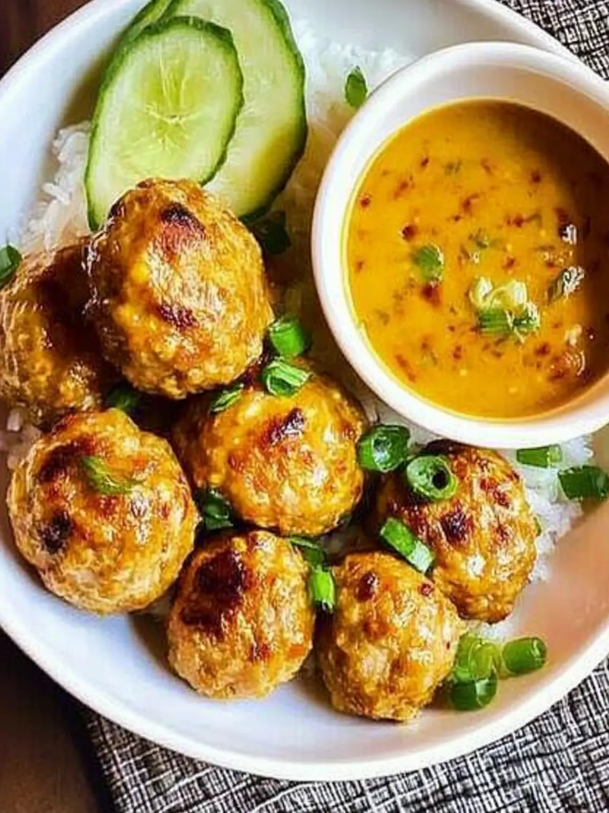Thai Meatballs with Satay Sauce