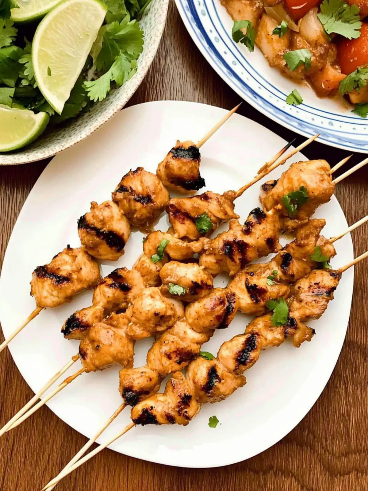Savor Satay Chicken Skewers: Your BBQ Game-Changer! 4 Satay chicken skewers - perfect for a barbeque