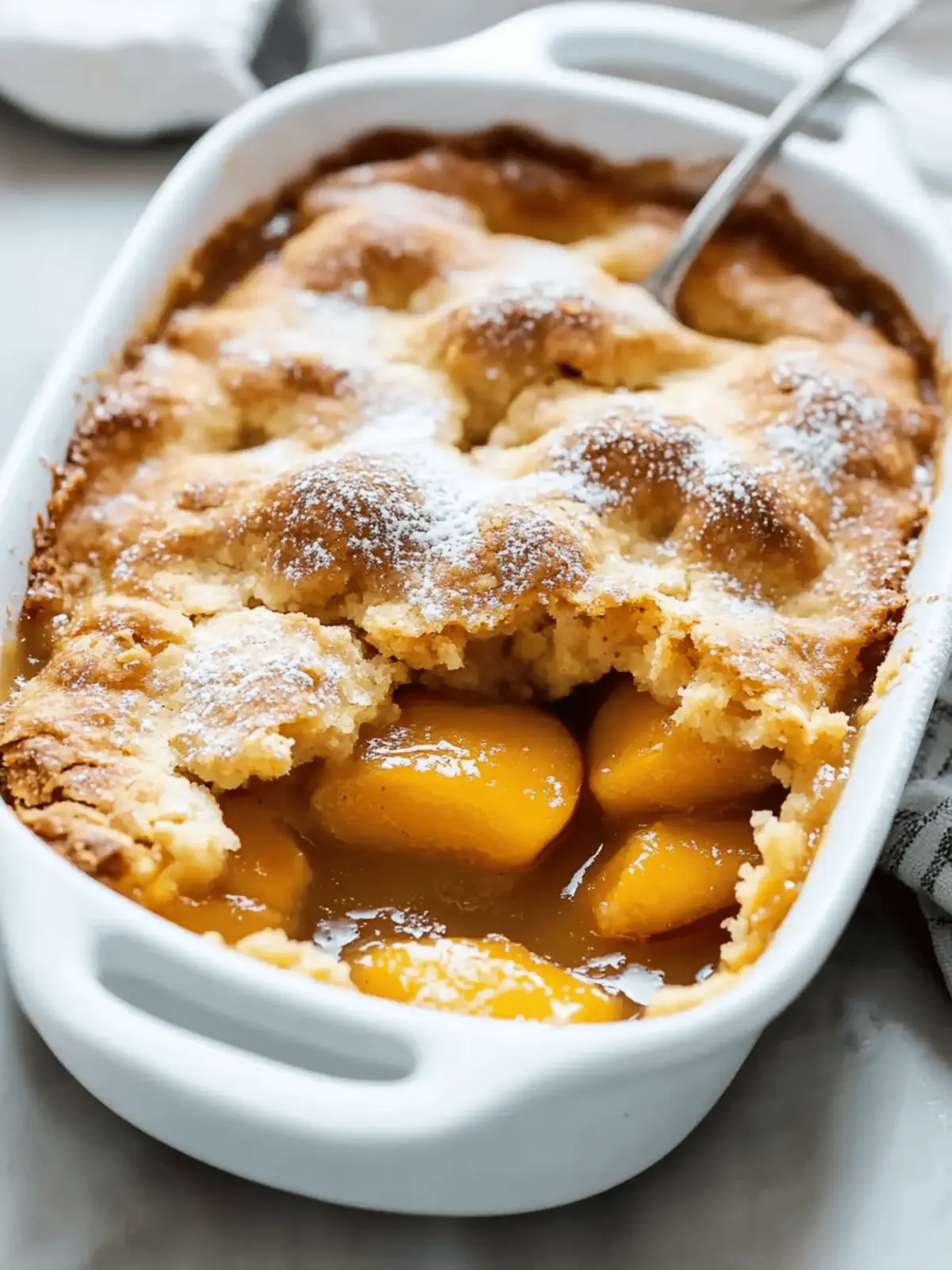 Peach Cobbler That s Gooey Inside With A Crisp Sugary Crust