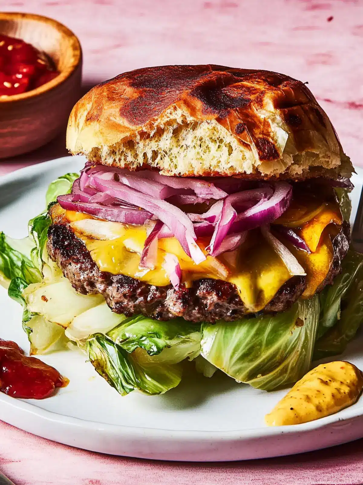 Roasted Cabbage Burgers: Deliciously Low-Carb and Savory 3 Roasted Cabbage Burgers