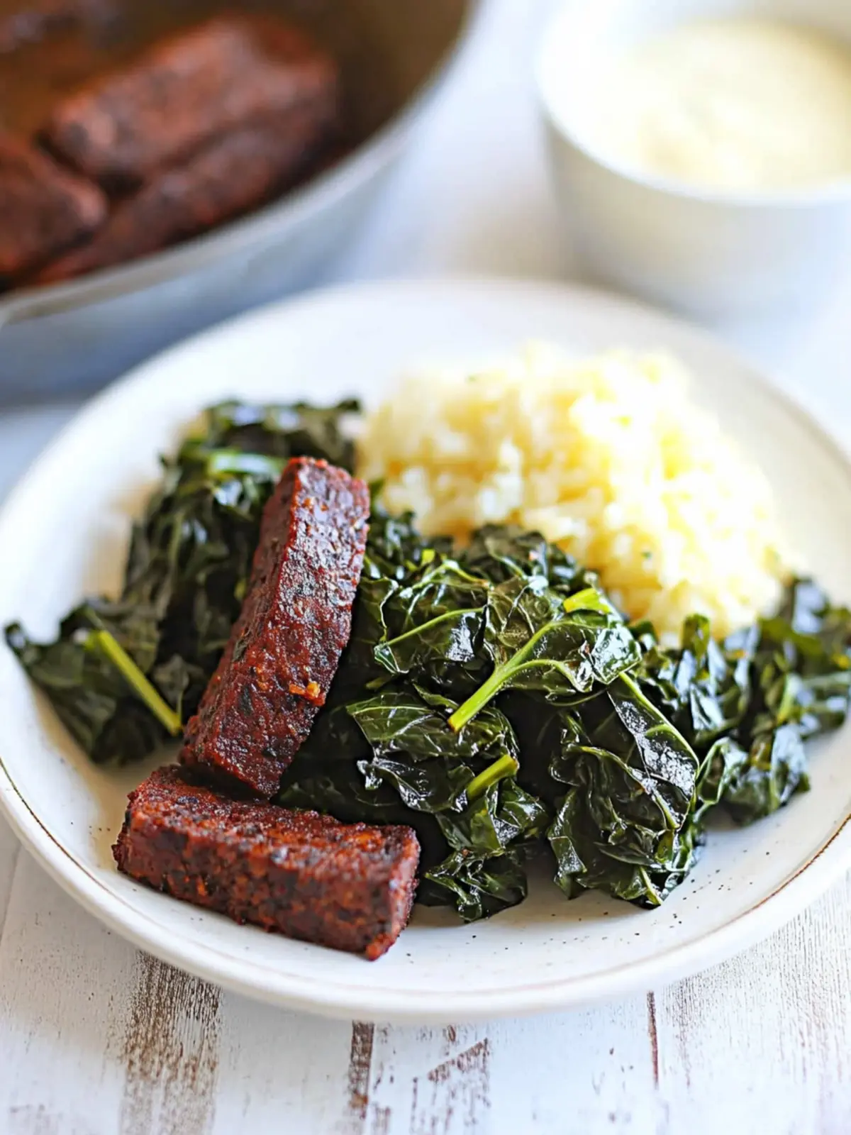 Easy collard greens   tender & garlicky