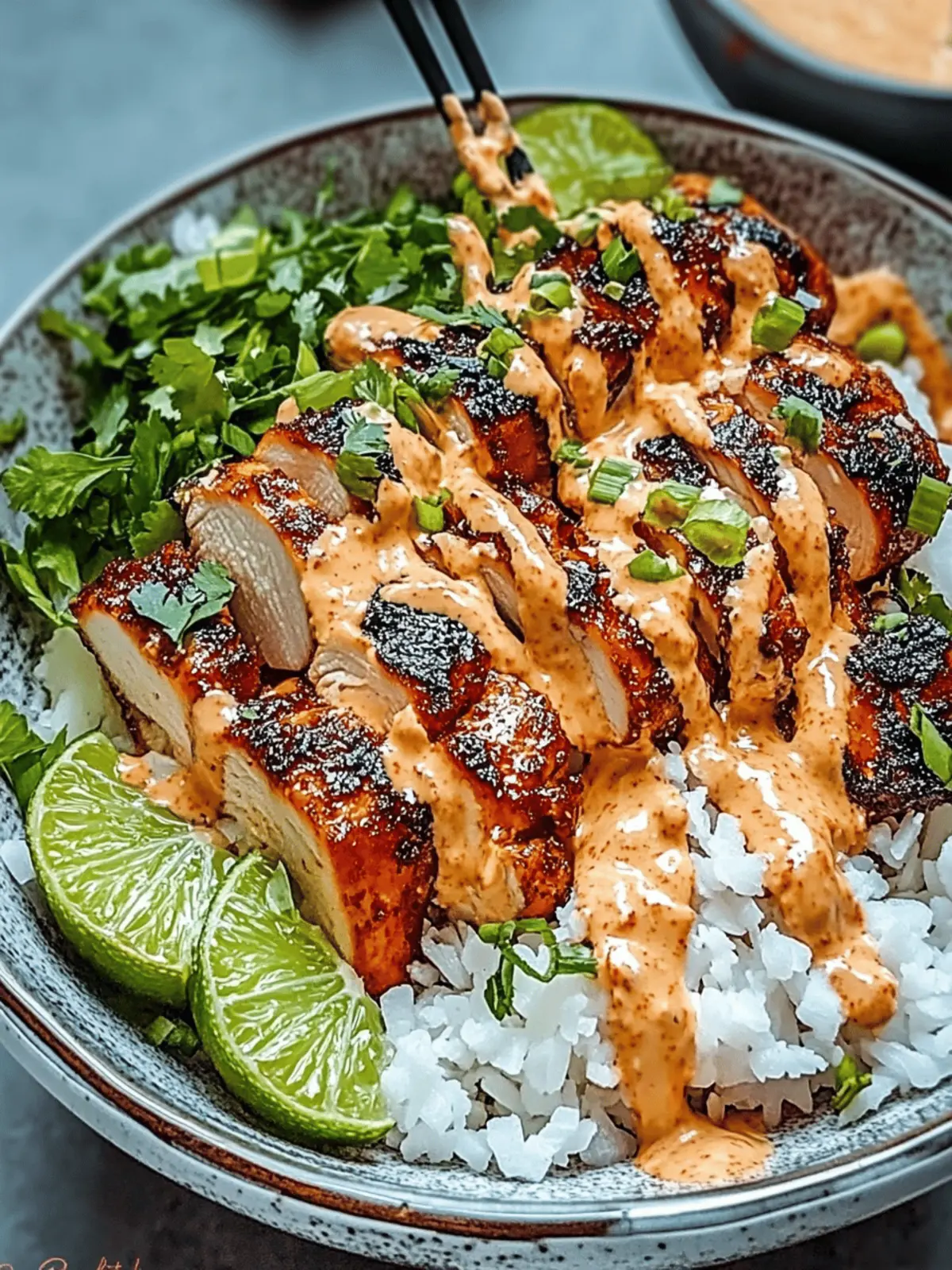 Delicious Sweet Chili Chicken Bowl with Coconut Lime Drizzle 3 Sweet Chili Chicken Bowl with Coconut Lime Drizzle
