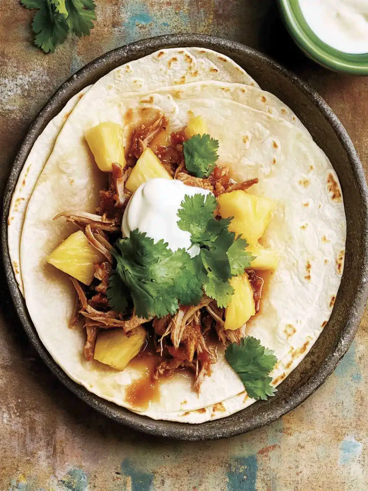 Savory Slow Cooked Pork Pineapple and Sour Cream Tacos Delight 4 Slow Cooked Pork Pineapple and Sour Cream Tacos