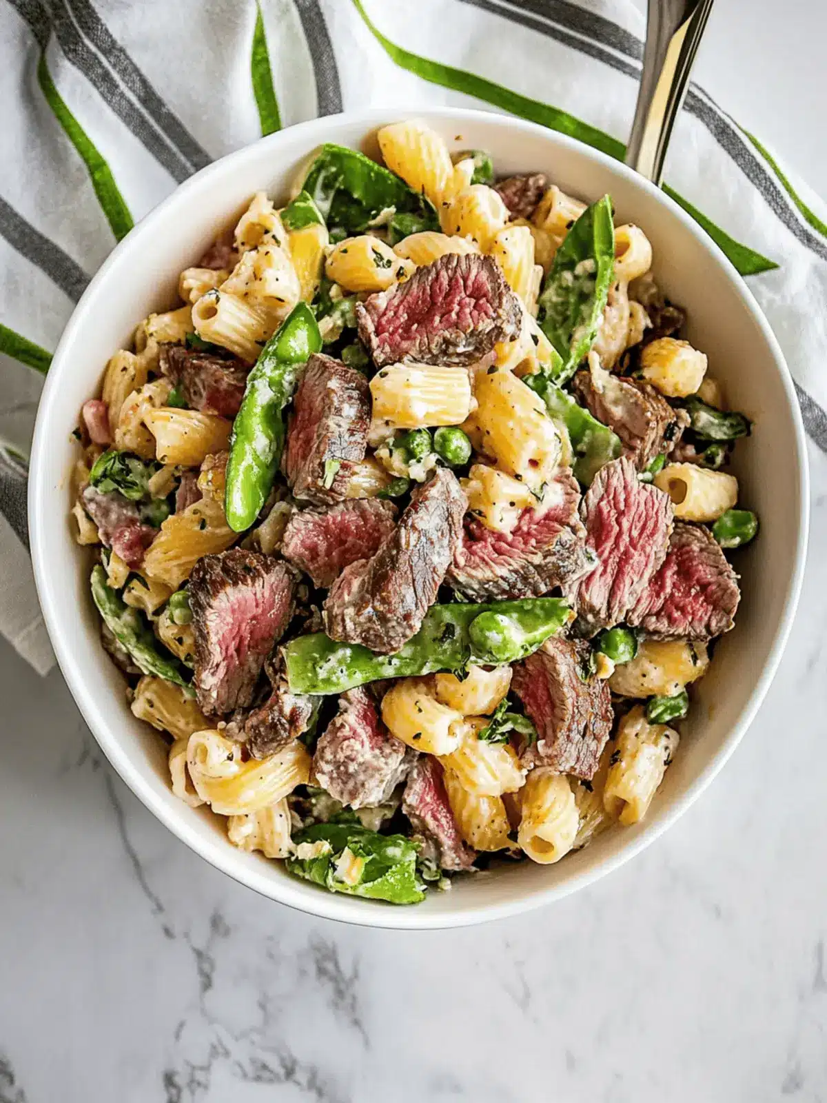 Savory Steak Pasta Salad: Quick, Creamy Delight in 30 Minutes 2 Steak Pasta Salad