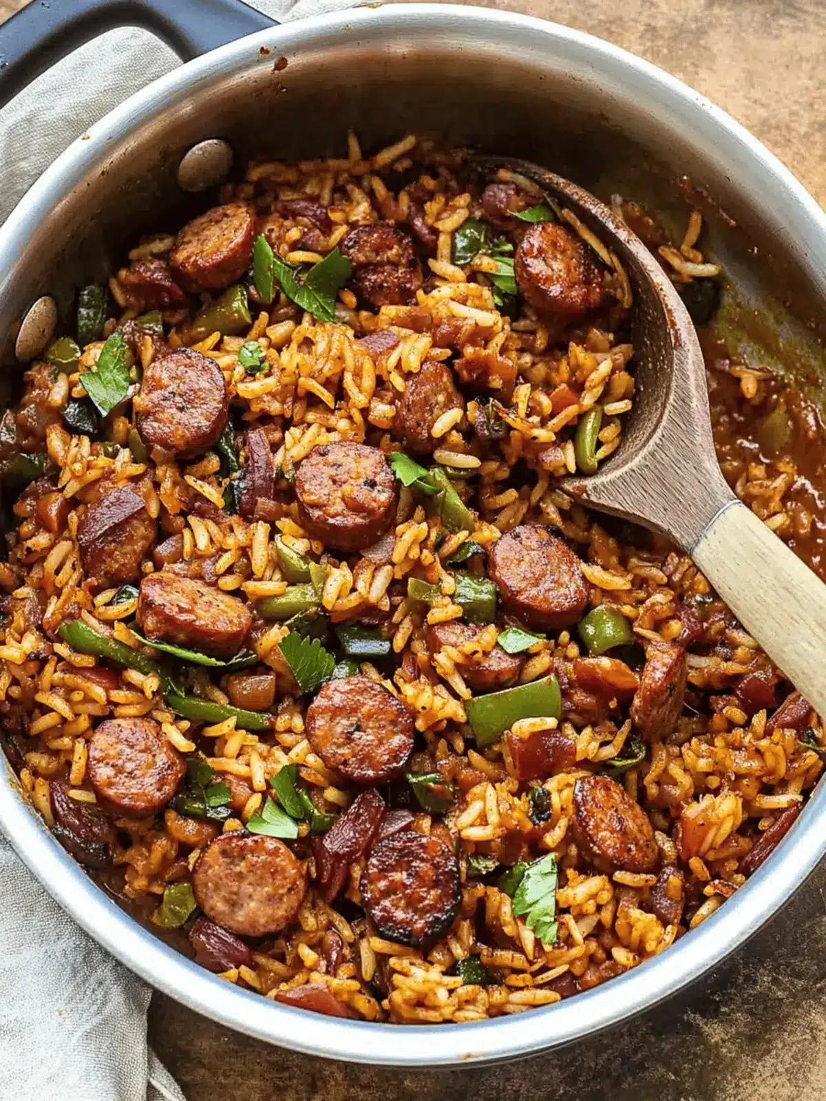Cajun Sausage & Rice Skillet: Quick Family Dinner Delight 4 Cajun Sausage & Rice Skillet